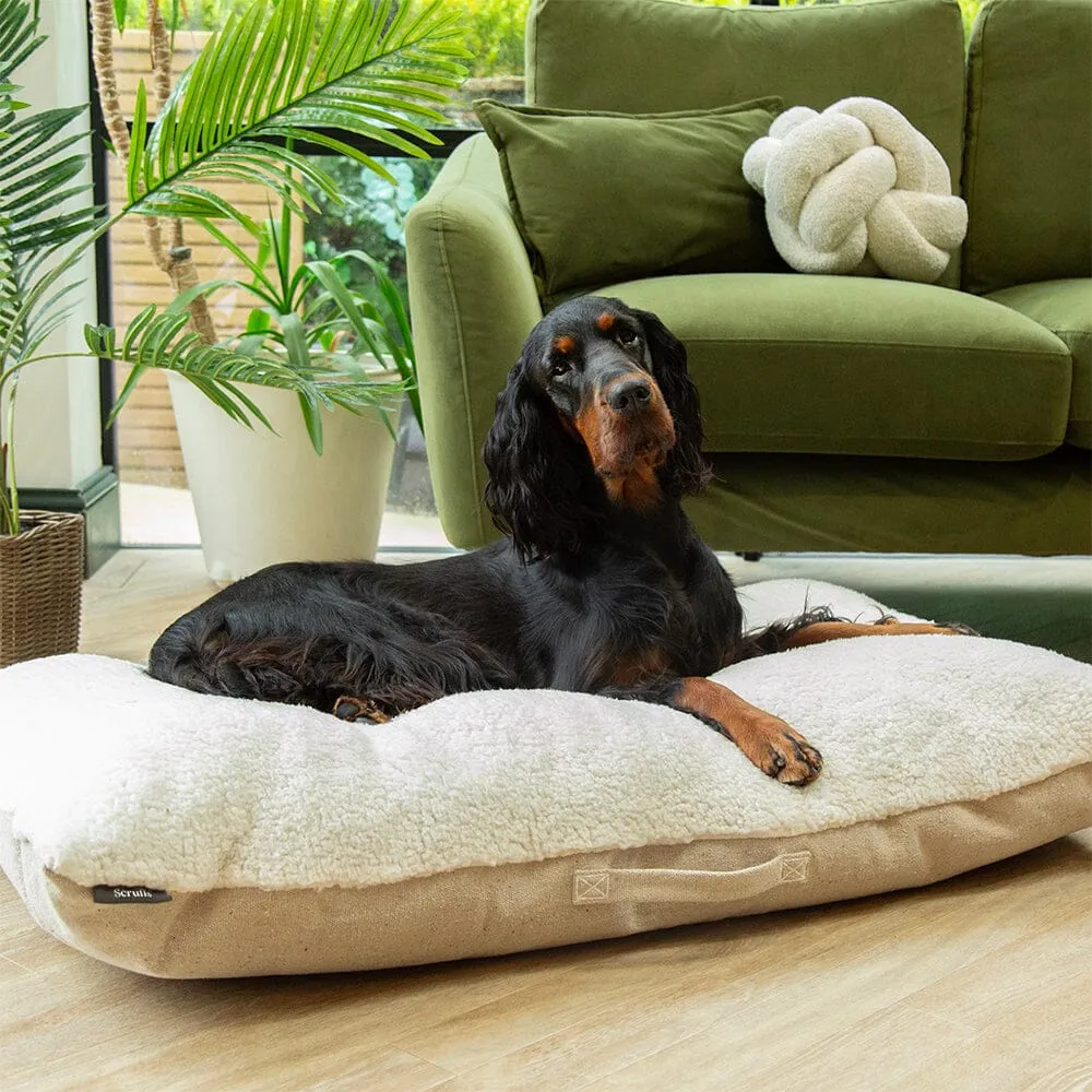 100% Recycled Eden Pillow Dog Bed - Cream