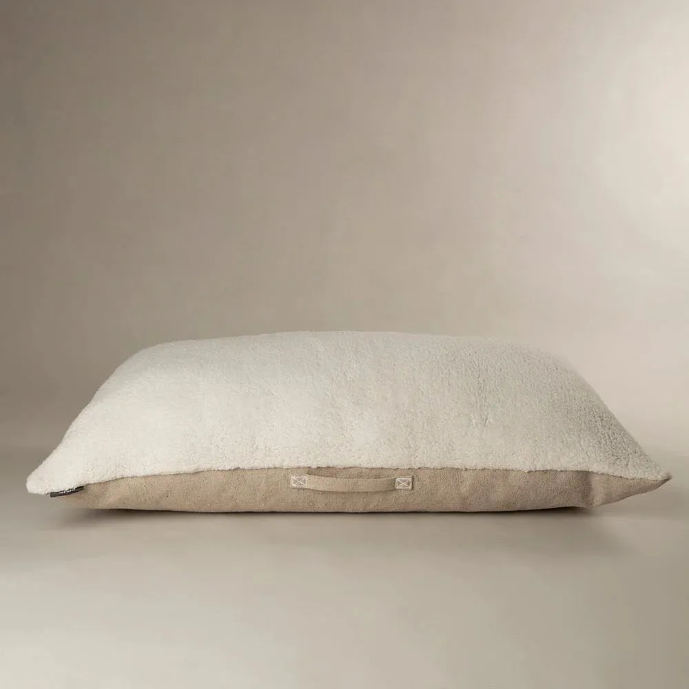 100% Recycled Eden Pillow Dog Bed - Cream