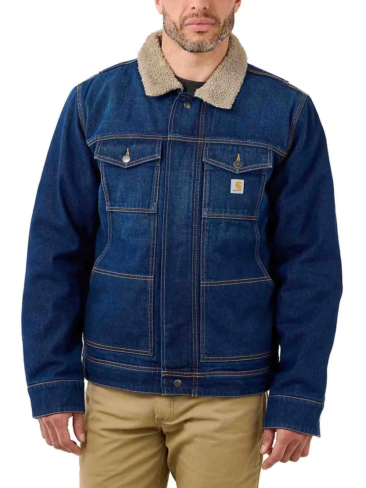 105478&#x20;Work&#x20;jacket&#x20;Denim&#x20;Sherpa&#x20;Lined&#x20;-&#x20;Carhartt