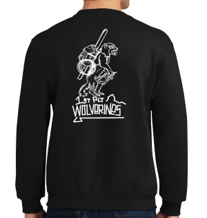 50-50 Blend Crewneck Unisex Sweatshirt (White Design). This shirt IS approved for PT.