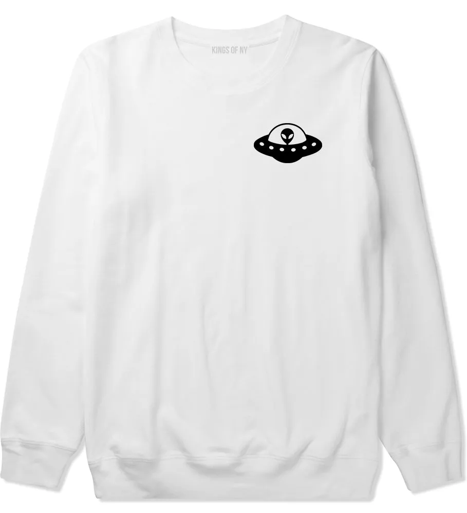 Alien Spaceship Chest Mens Crewneck Sweatshirt