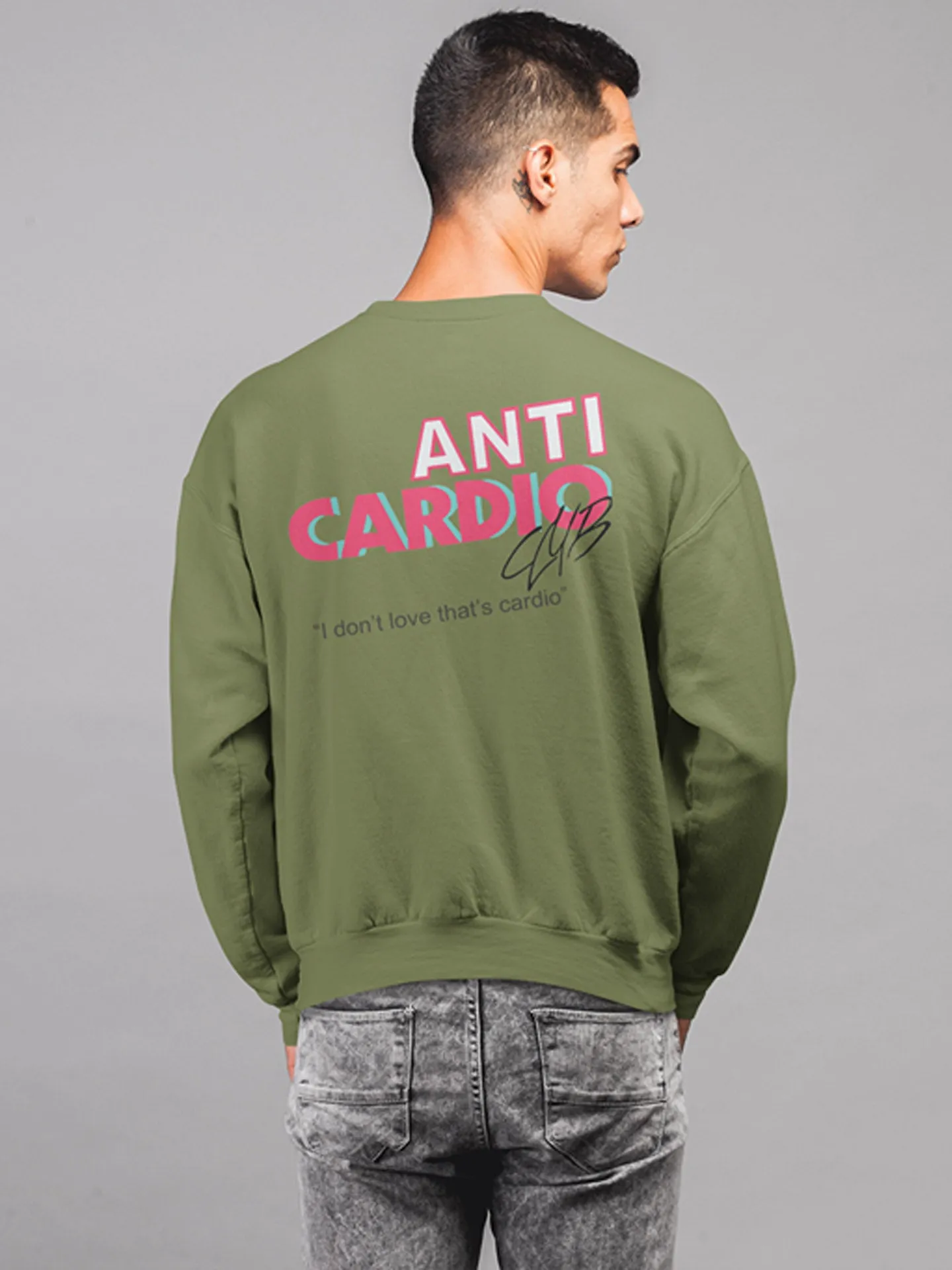 Anti Cardio Club Relaxed Fit Sweatshirt For Men