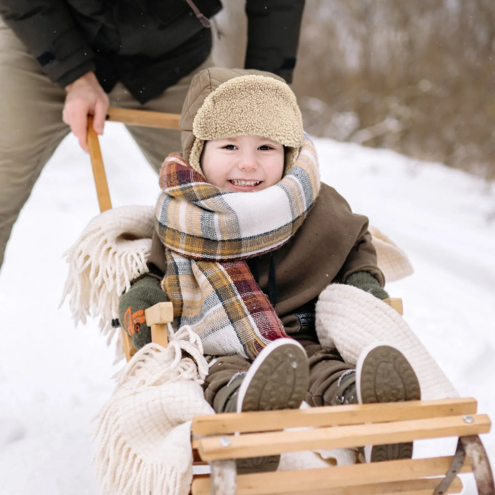 Baby Booties Toddler Sherpa Lined Non-Slip Winter Boots | Black