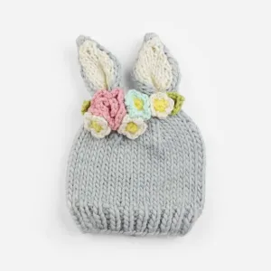 BAILEY BUNNY W/ FLOWERS KNIT HAT