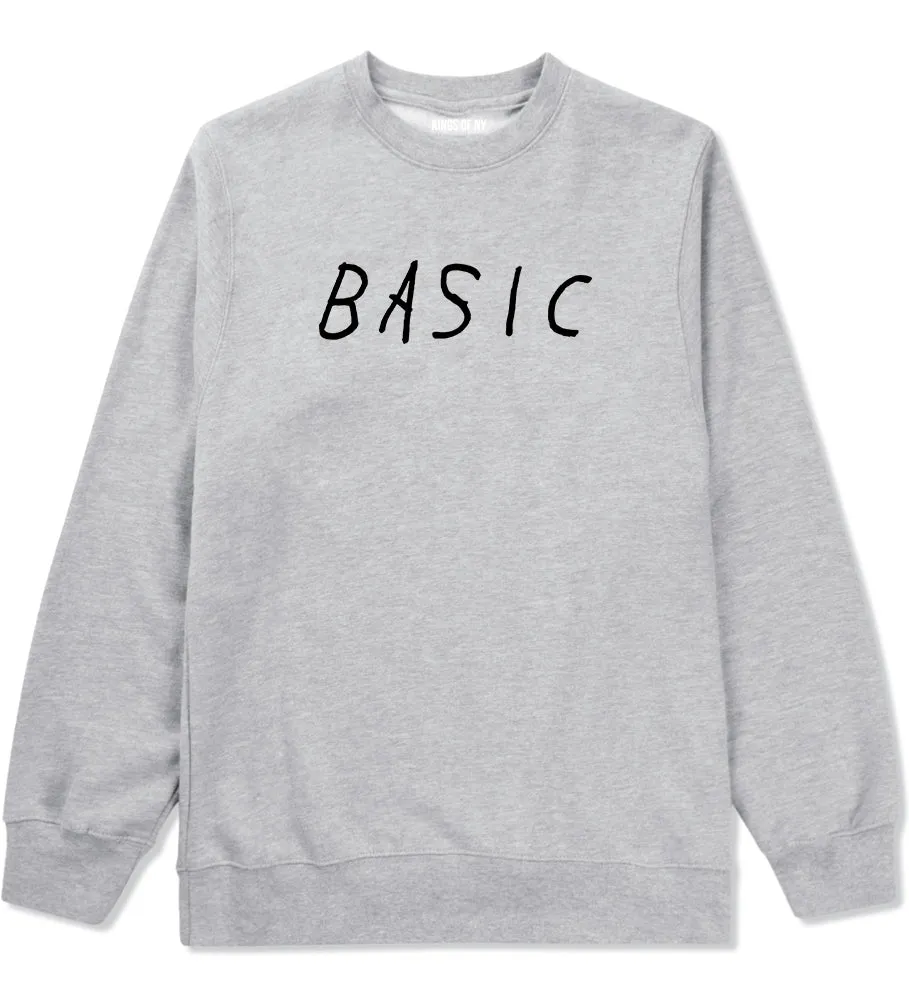 Basic Plain Mens Crewneck Sweatshirt