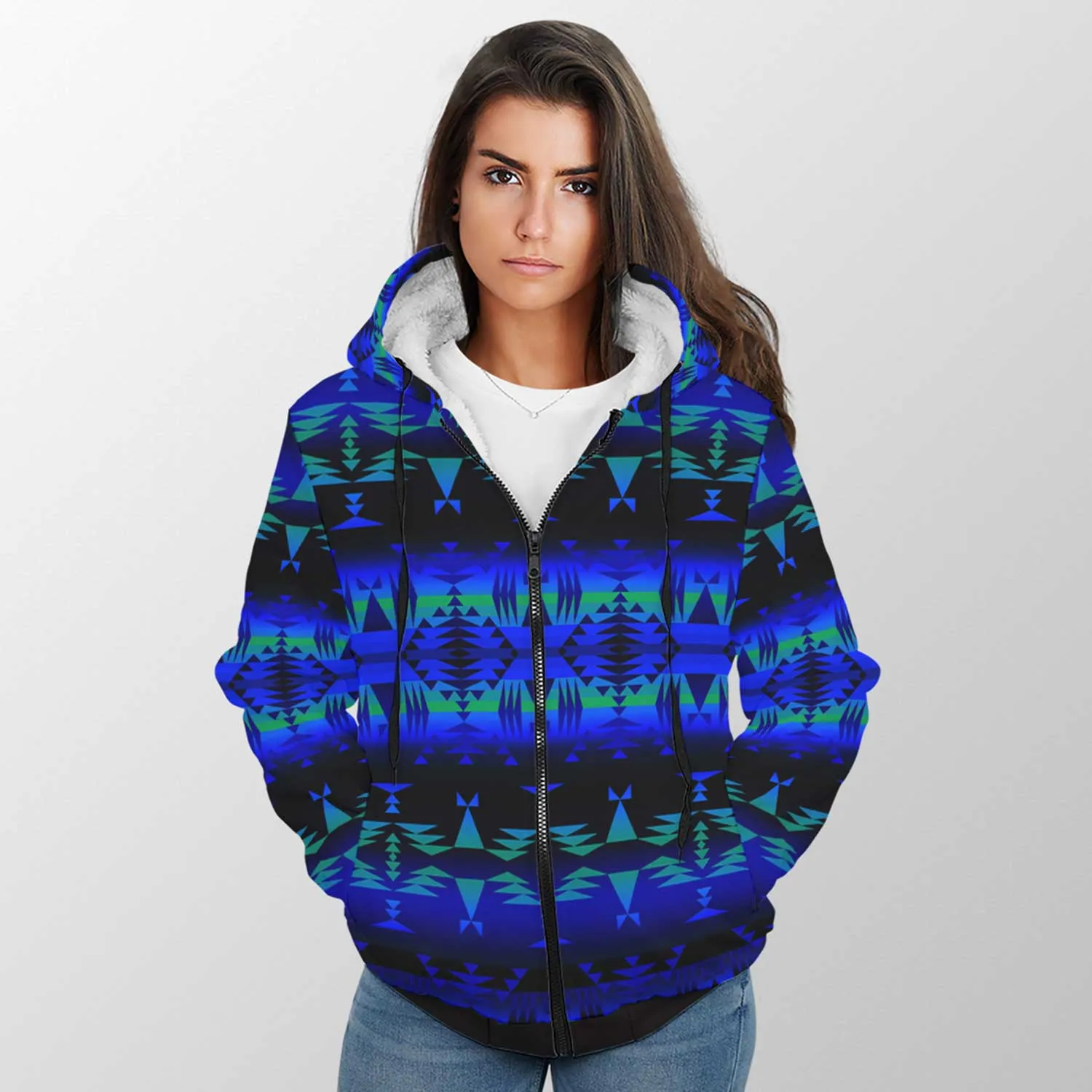 Between the Blue Ridge Mountains Sherpa Hoodie