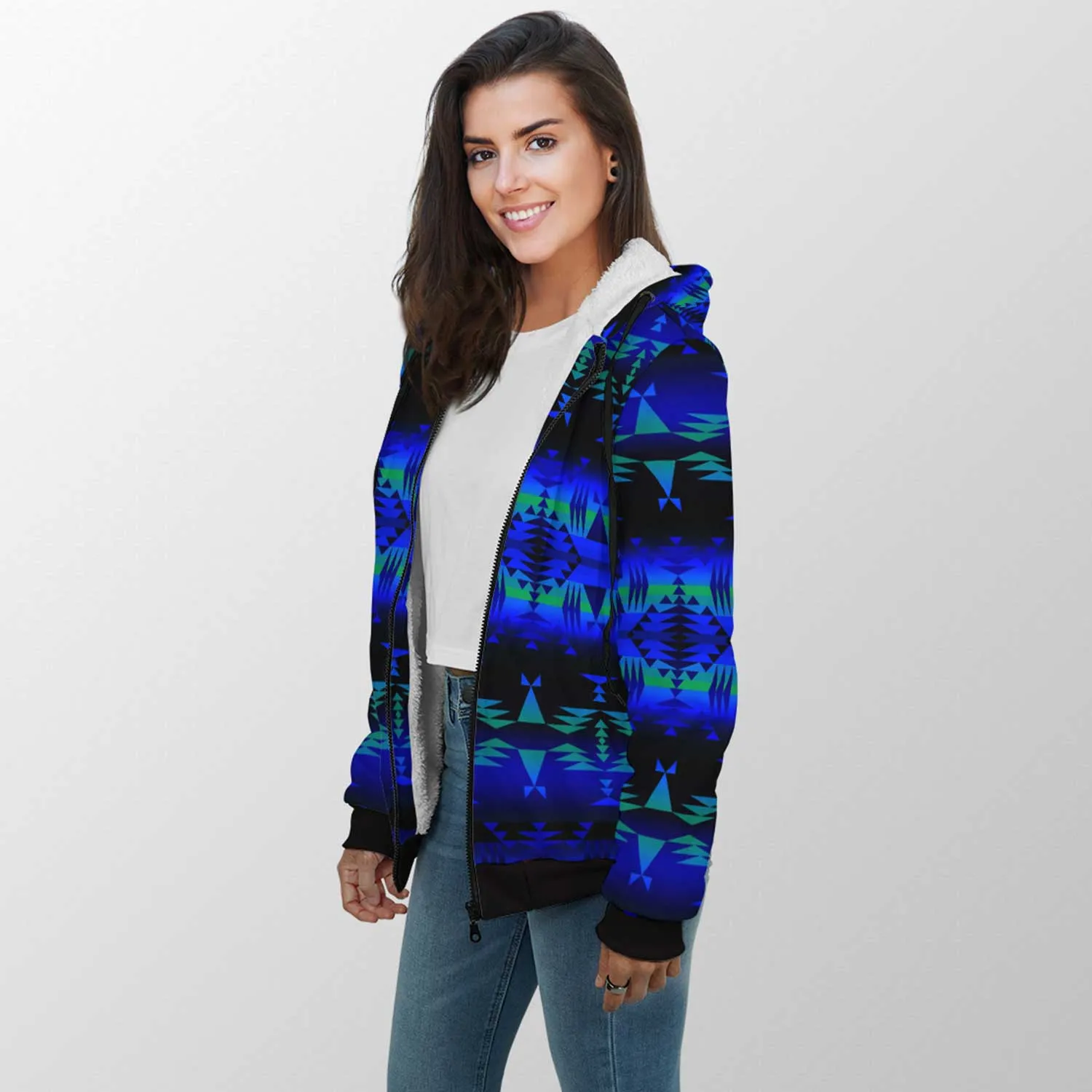 Between the Blue Ridge Mountains Sherpa Hoodie