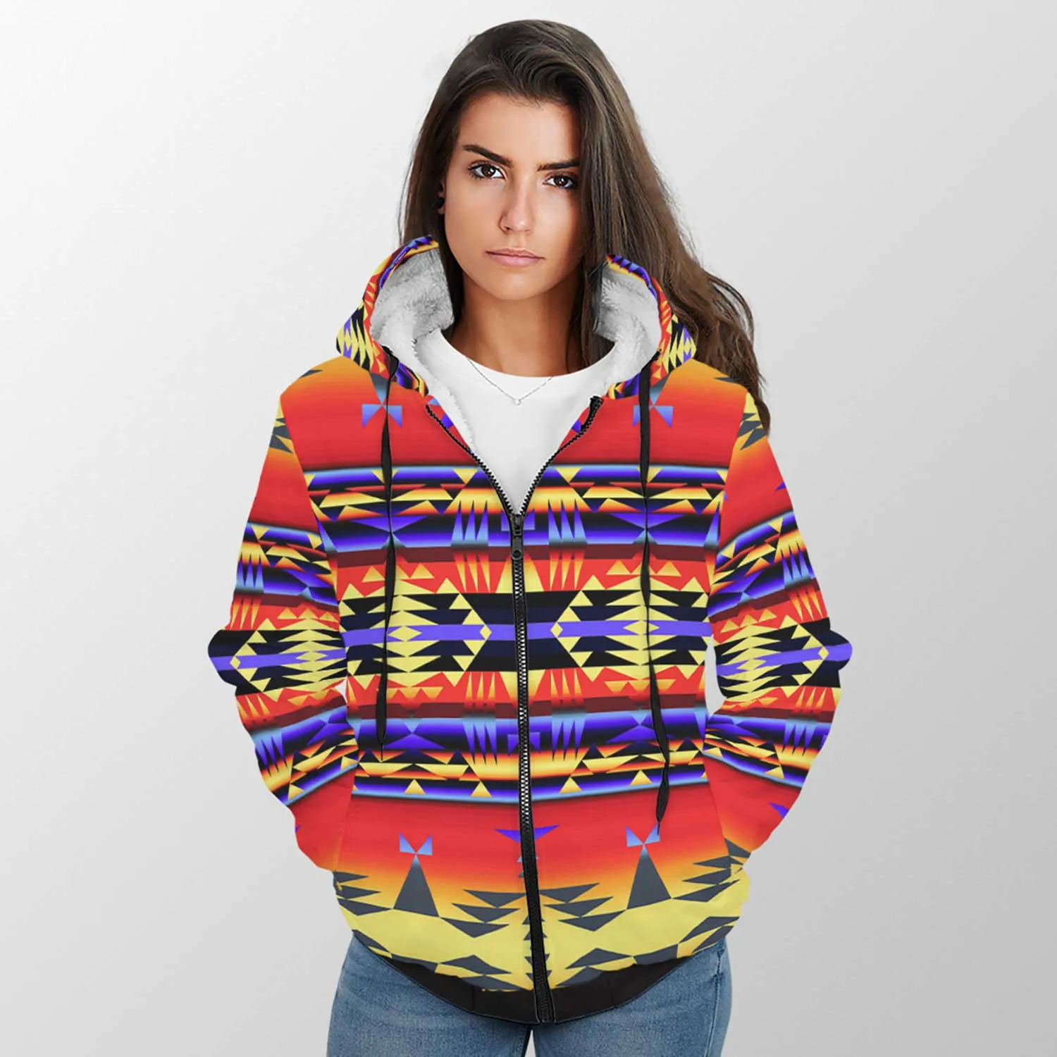 Between the San Juan Mountains Sherpa Hoodie