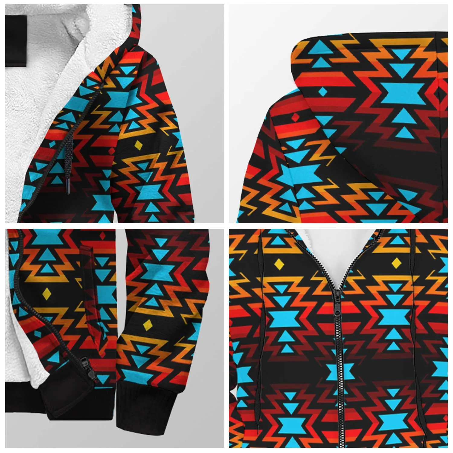 Black Fire Sherpa Hoodie