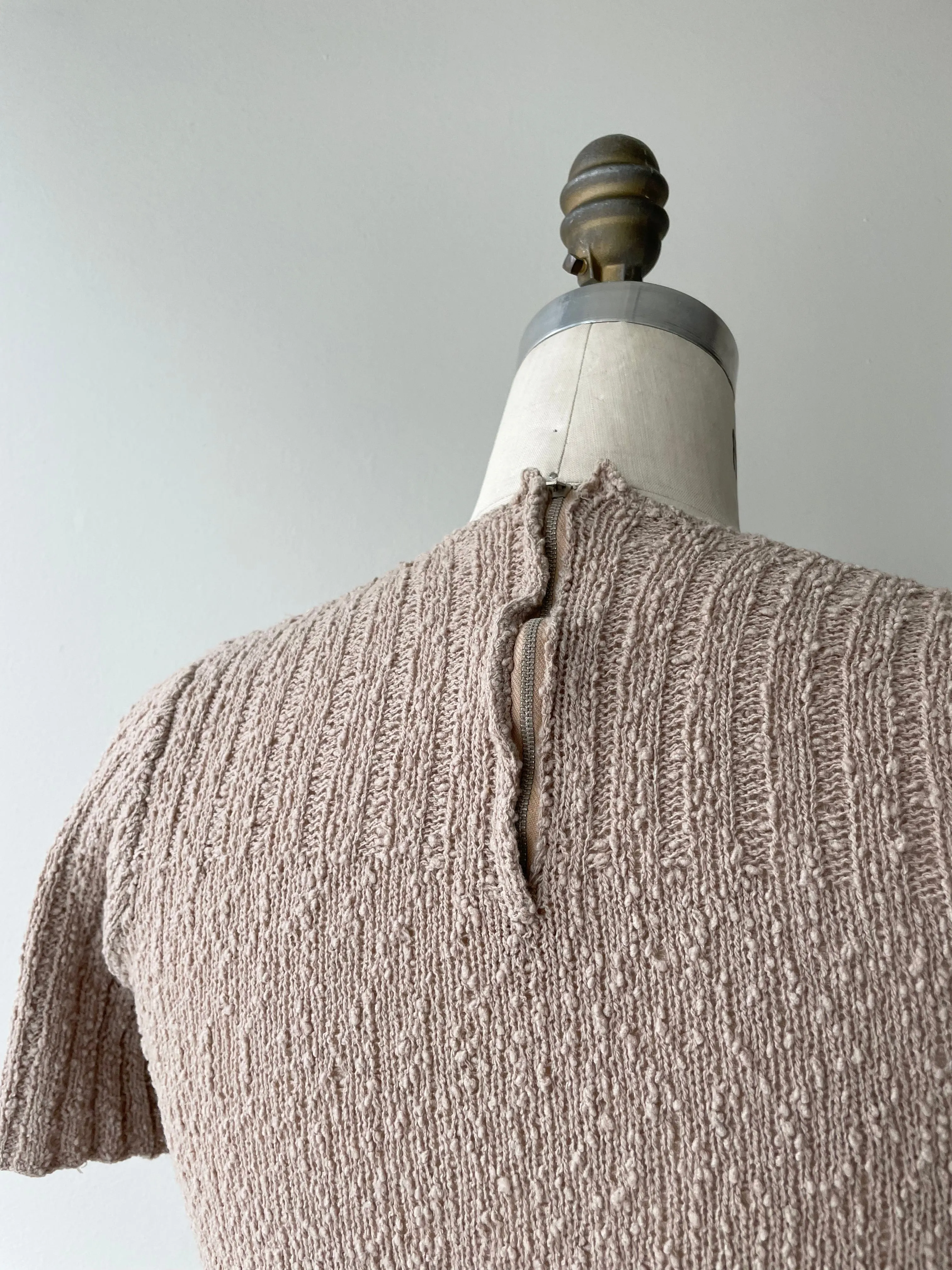 Blush Boucle Wool Dress