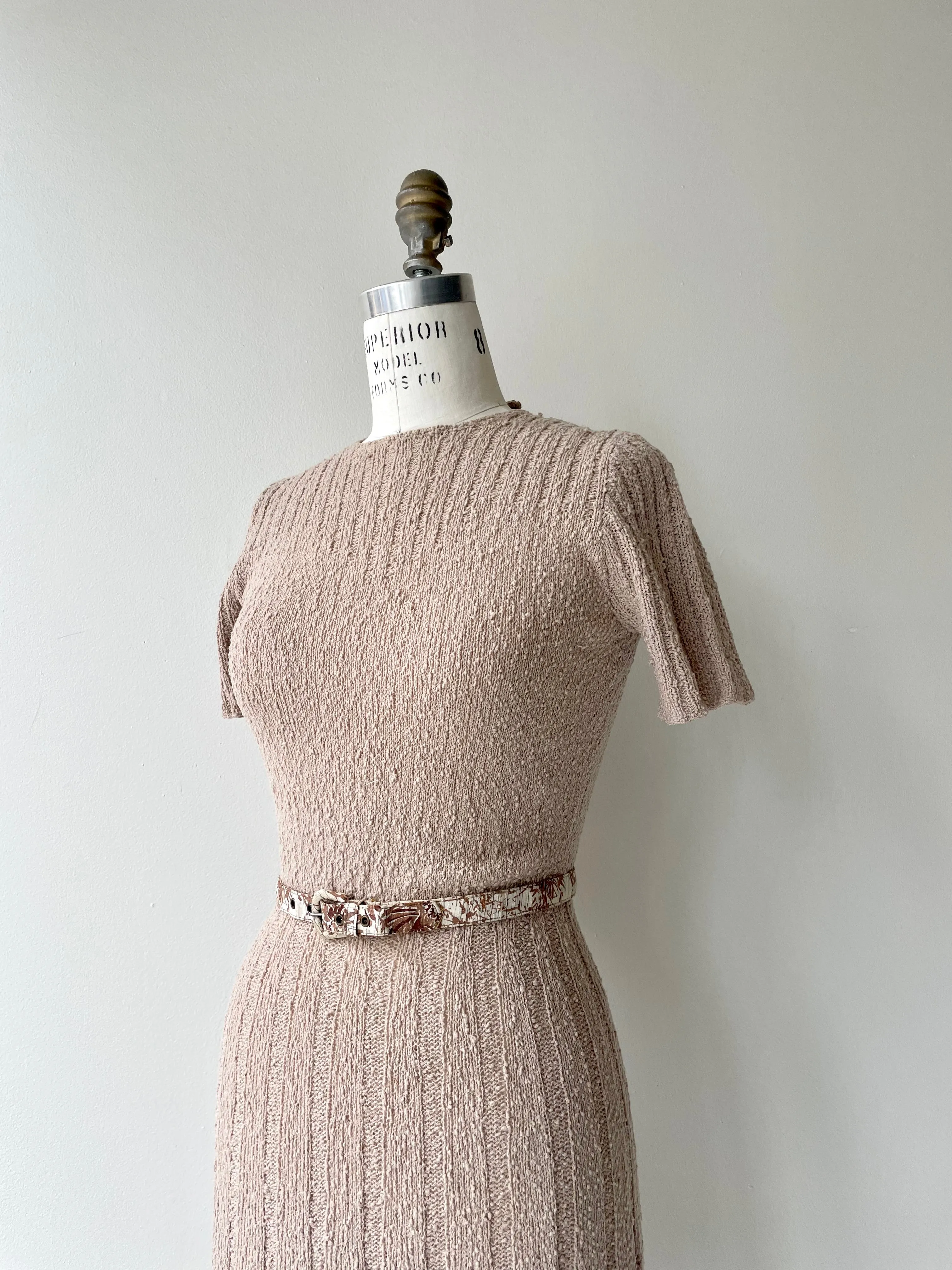 Blush Boucle Wool Dress