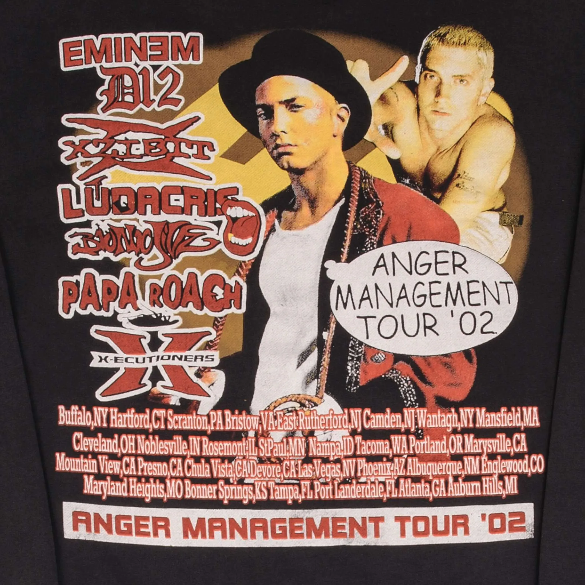 BOOTLEG EMINEM SUPERMAN ANGER MANAGEMENT TOUR 2002 SWEATSHIRT SIZE MEDIUM