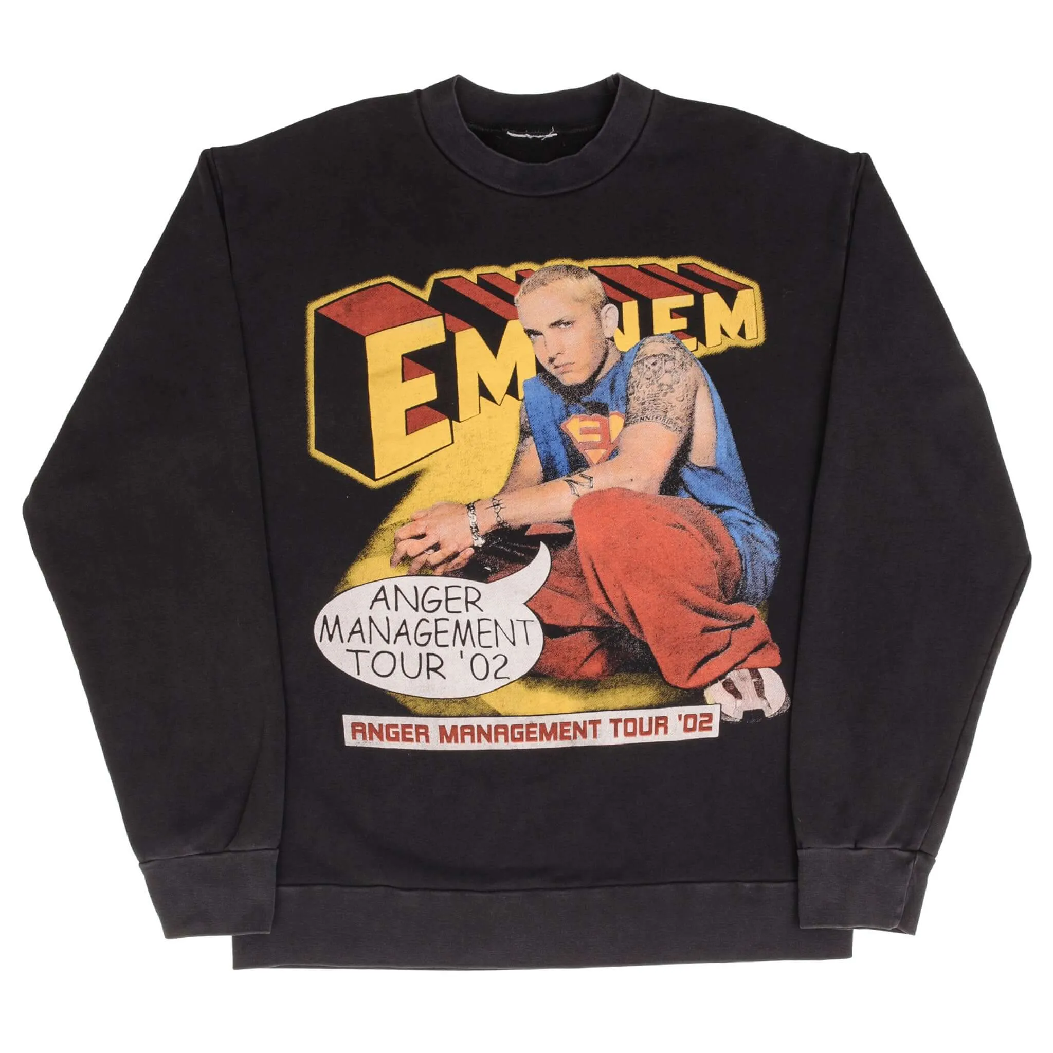 BOOTLEG EMINEM SUPERMAN ANGER MANAGEMENT TOUR 2002 SWEATSHIRT SIZE MEDIUM