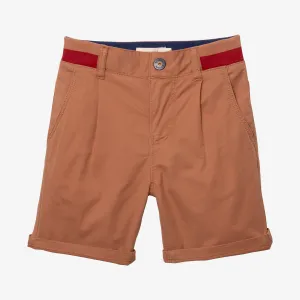 Boys' camel-colored Bermuda chinos