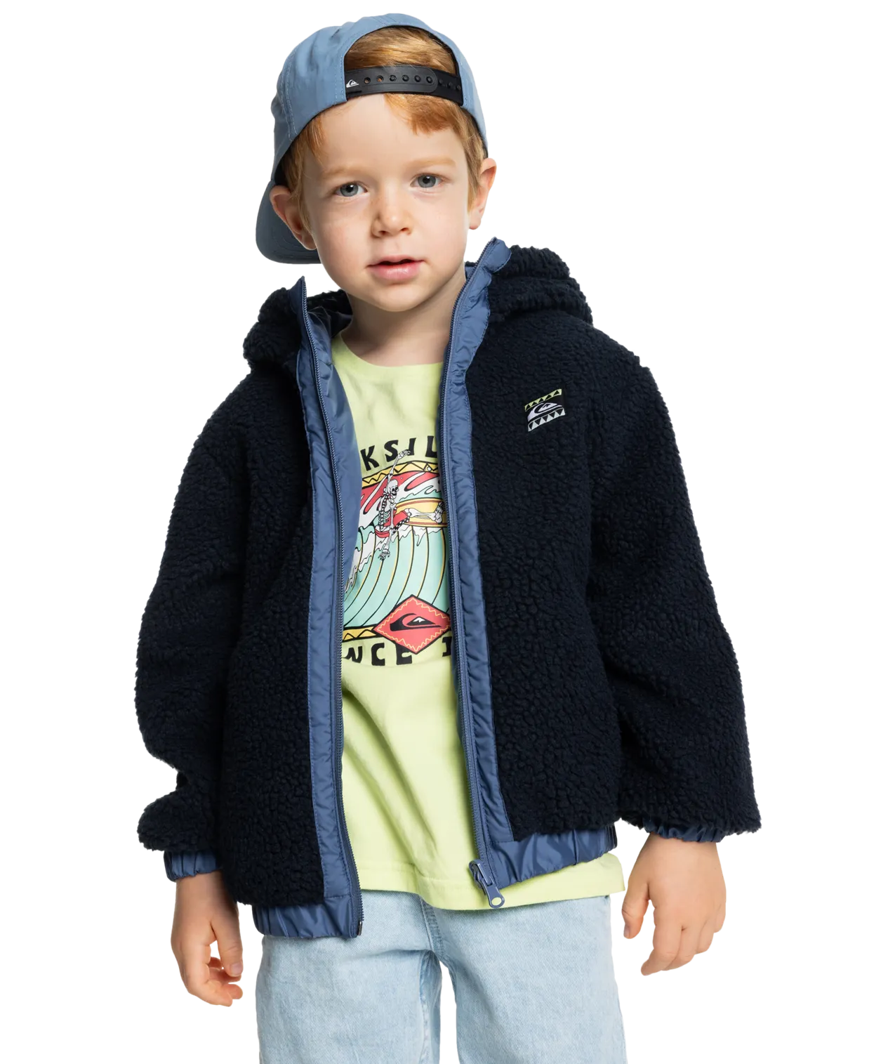 Boys Reversible All Seas Jacket in Vintage Indigo