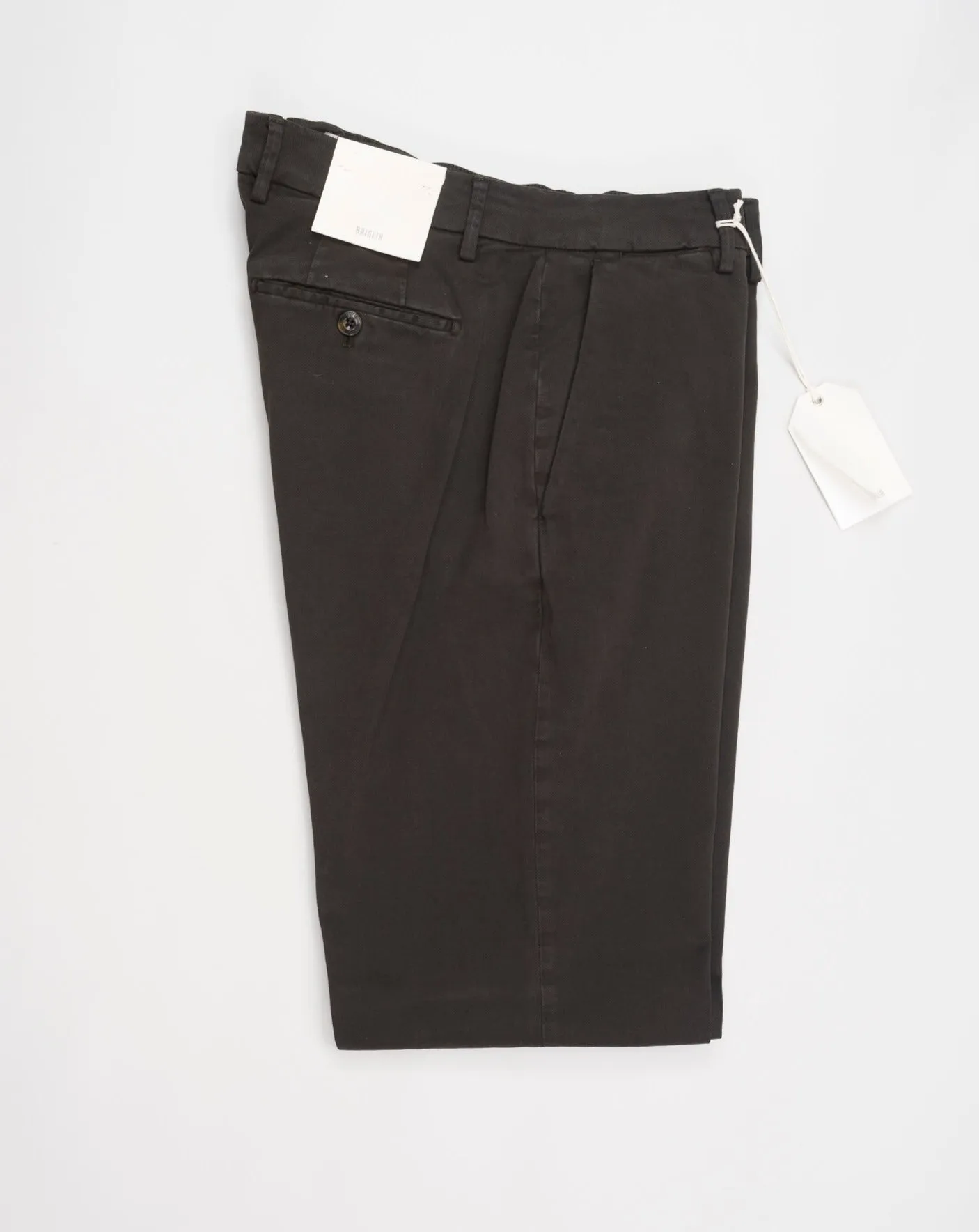 Briglia Garment Dyed Soho Trousers / Dark Brown