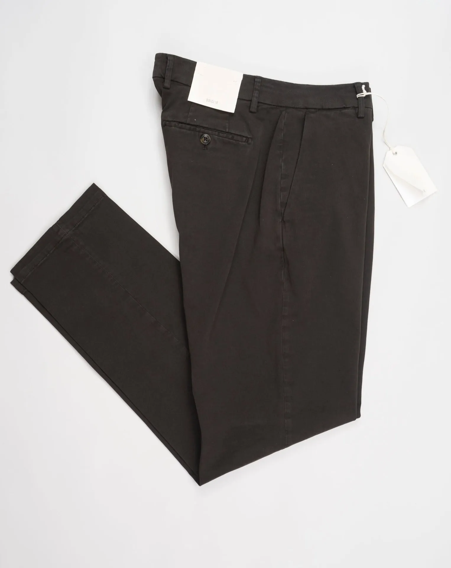 Briglia Garment Dyed Soho Trousers / Dark Brown