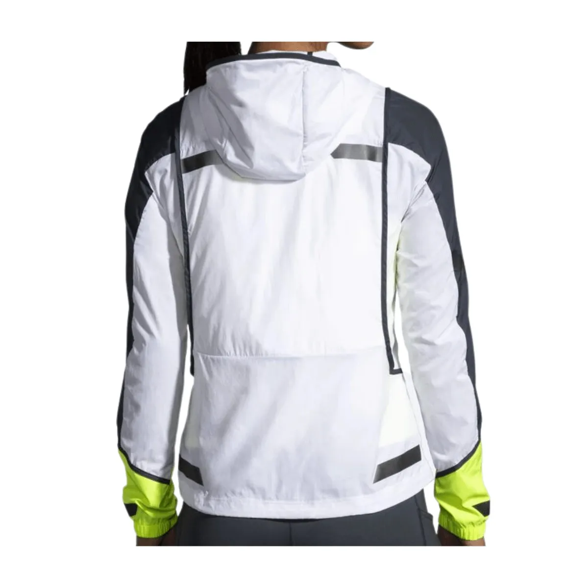 Brooks Run Visible Convertible Jacket White Woman