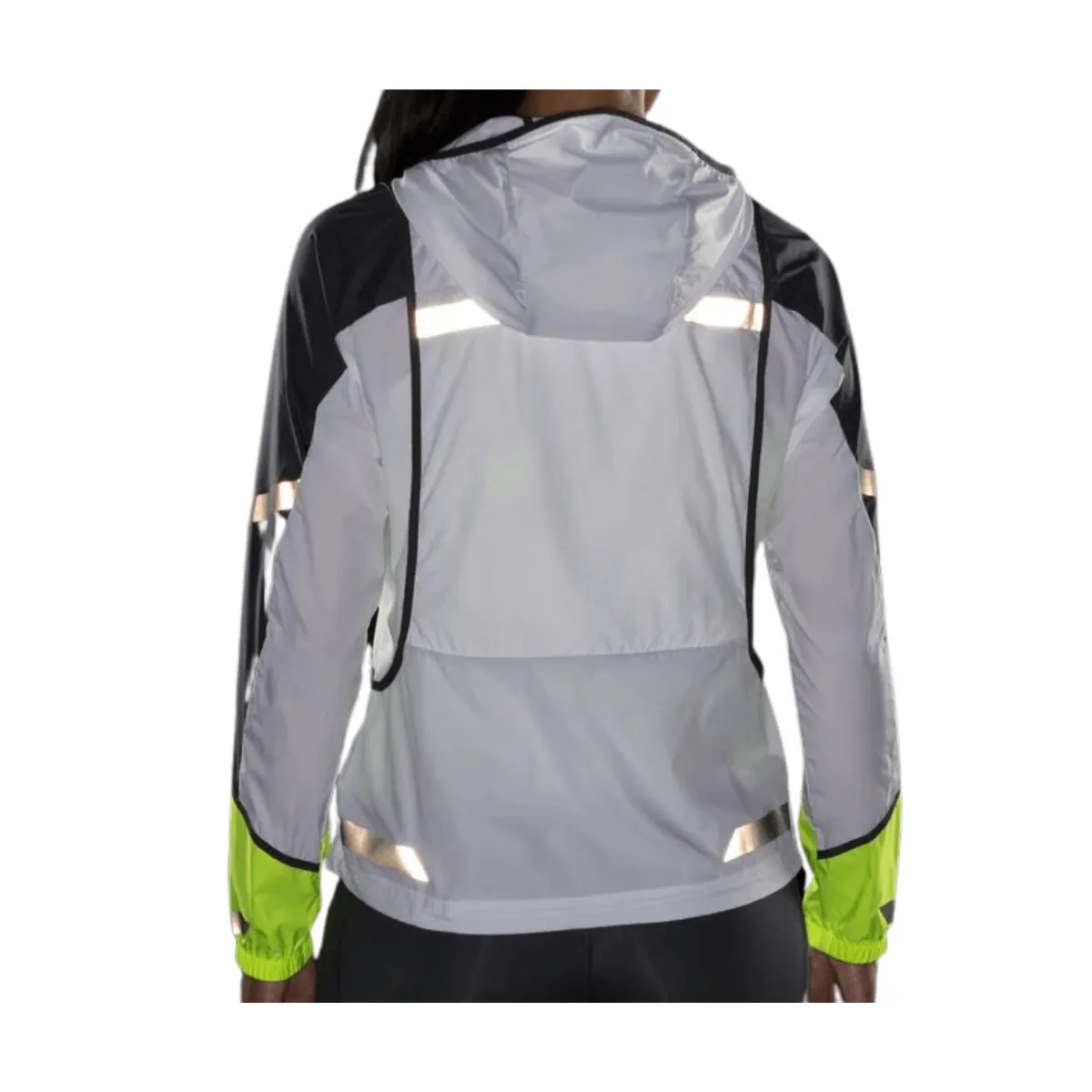 Brooks Run Visible Convertible Jacket White Woman