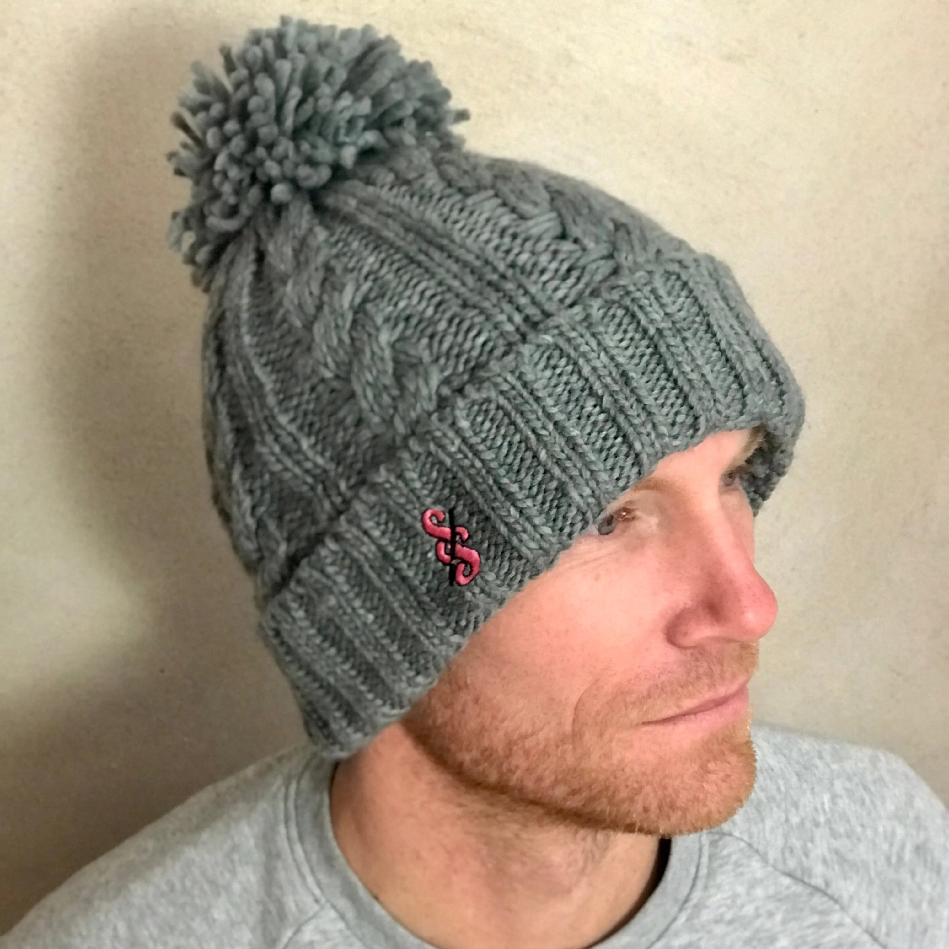 Cable Knit Melange Beanie - nod to the Giro d'Italia