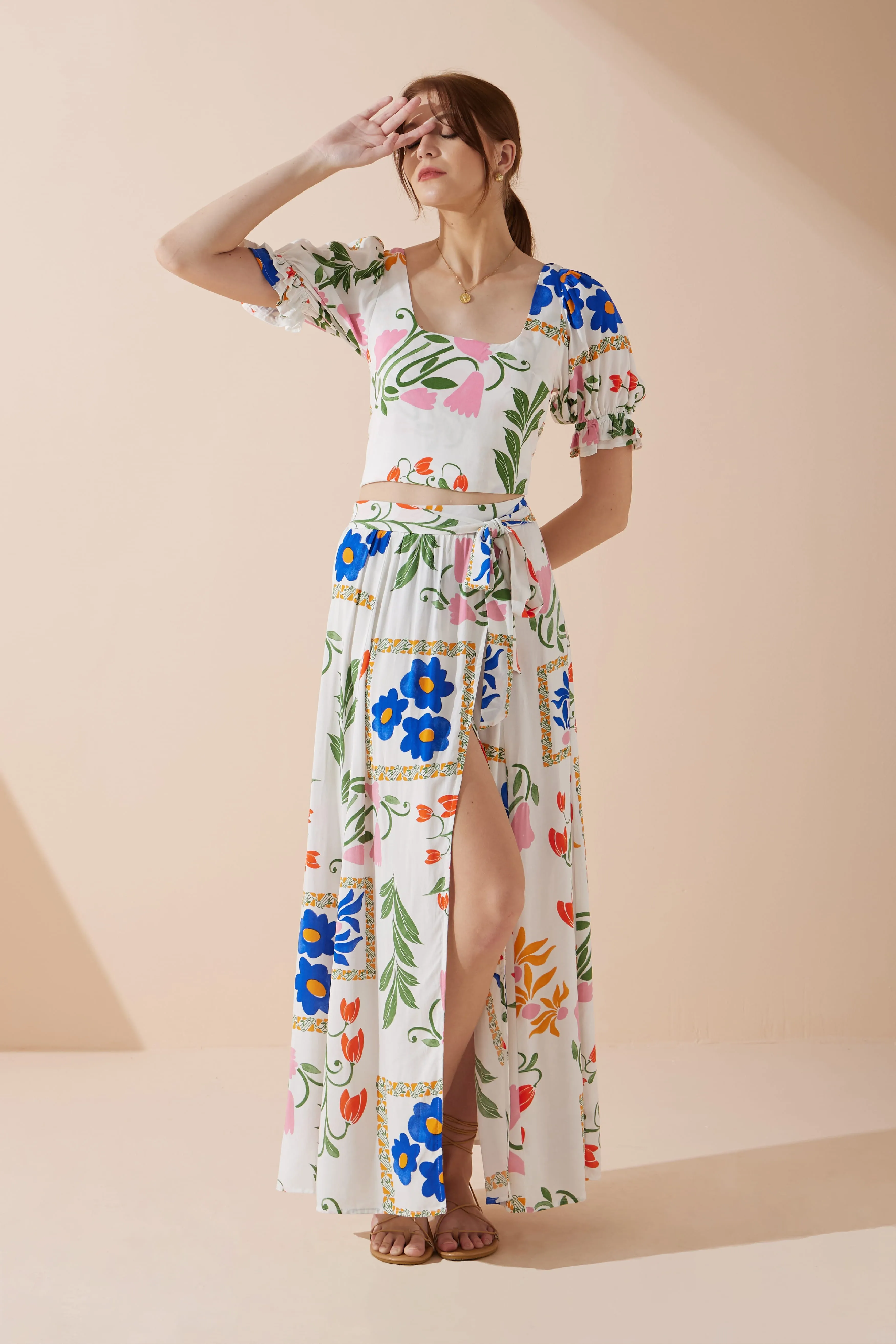 Calantha Multicolour Floral Maxi Skirt