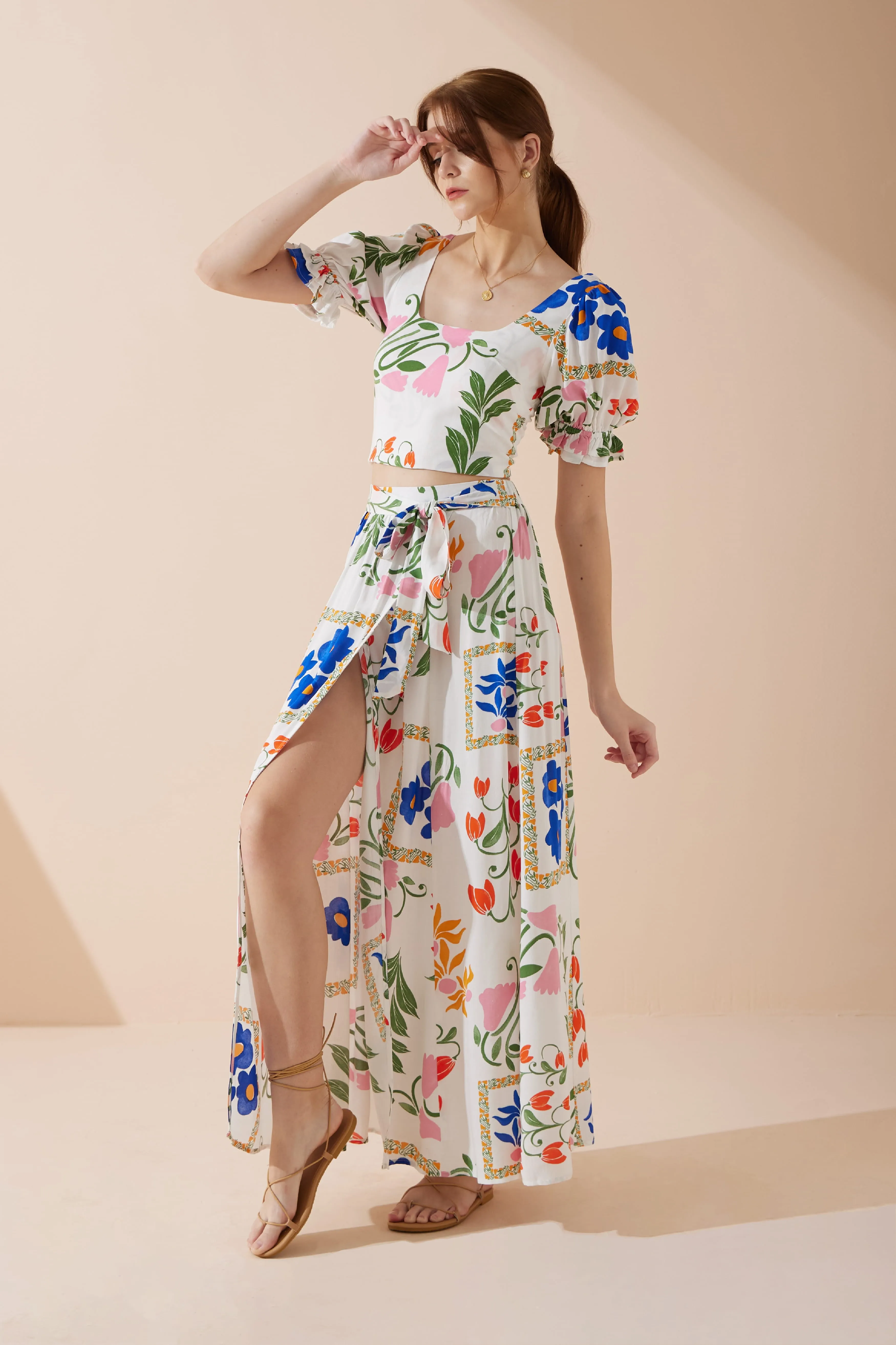 Calantha Multicolour Floral Maxi Skirt