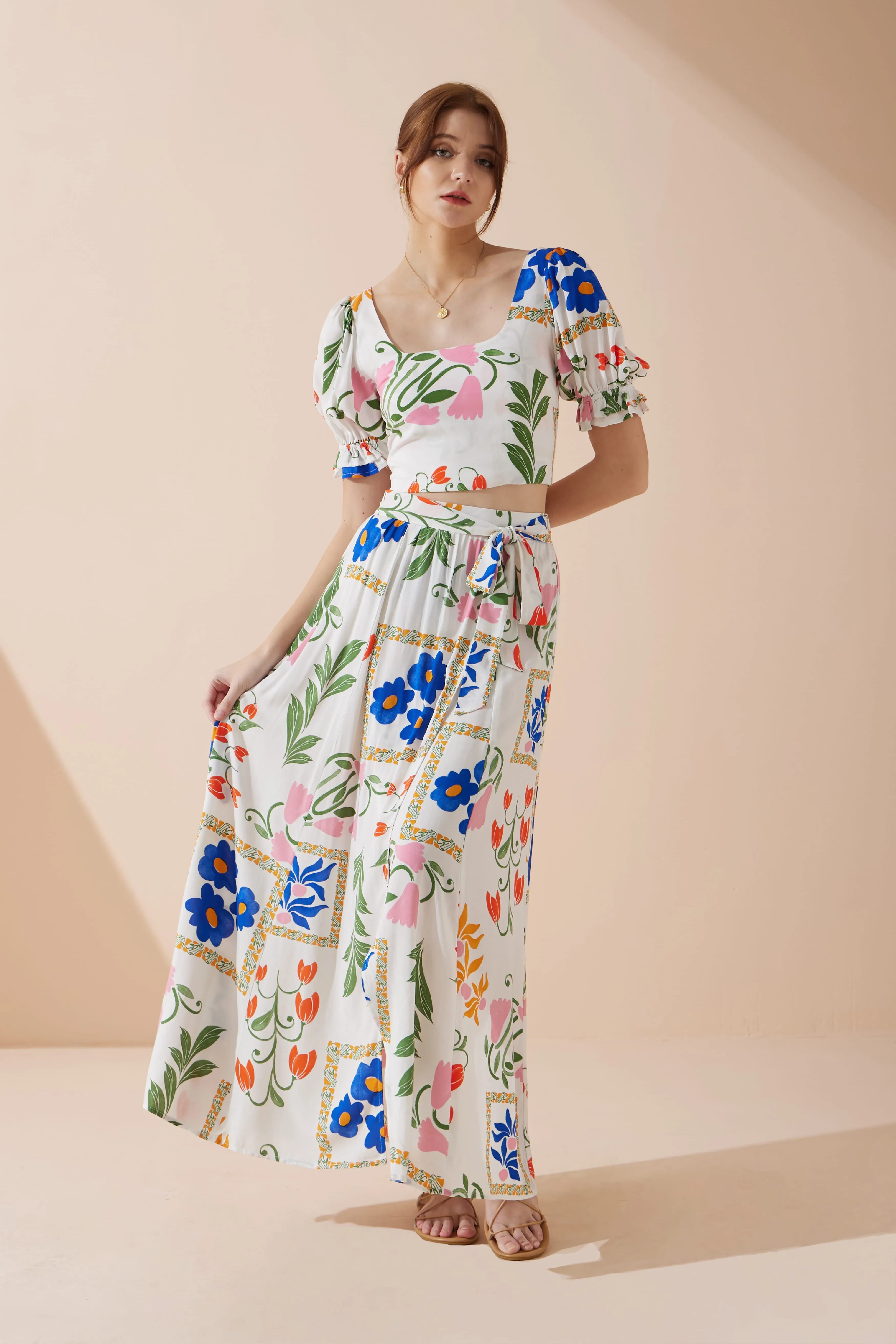 Calantha Multicolour Floral Maxi Skirt