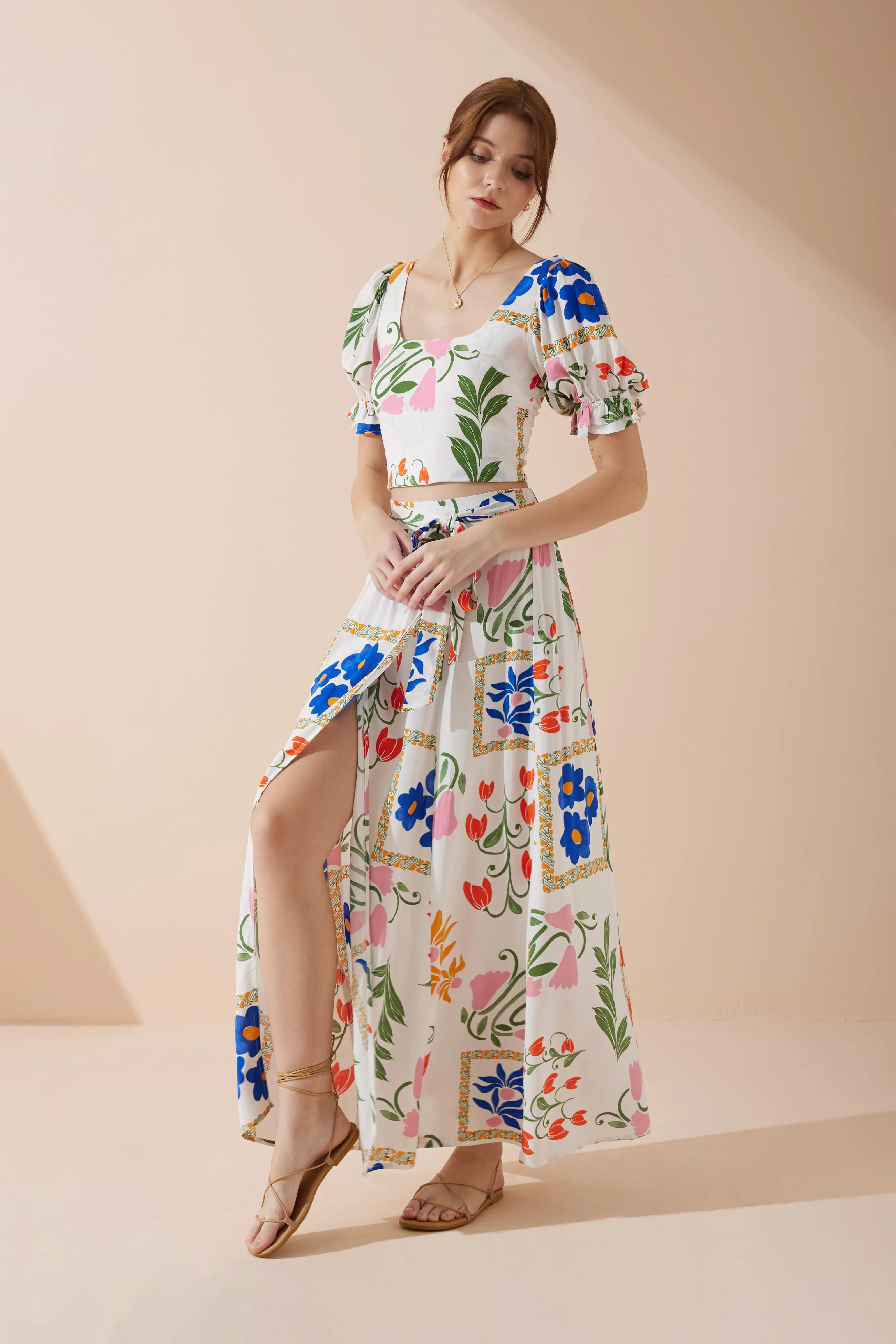 Calantha Multicolour Floral Maxi Skirt