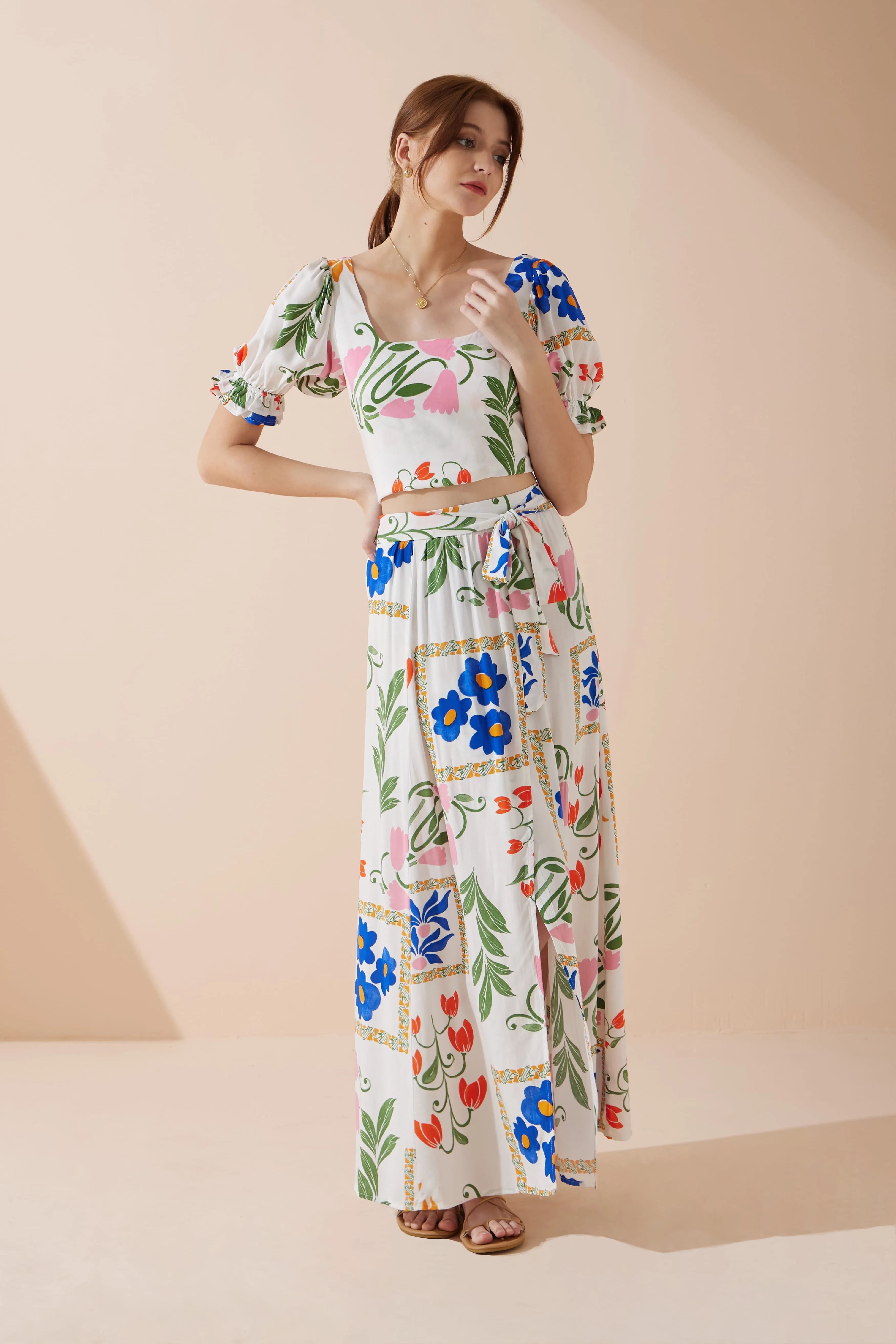 Calantha Multicolour Floral Maxi Skirt