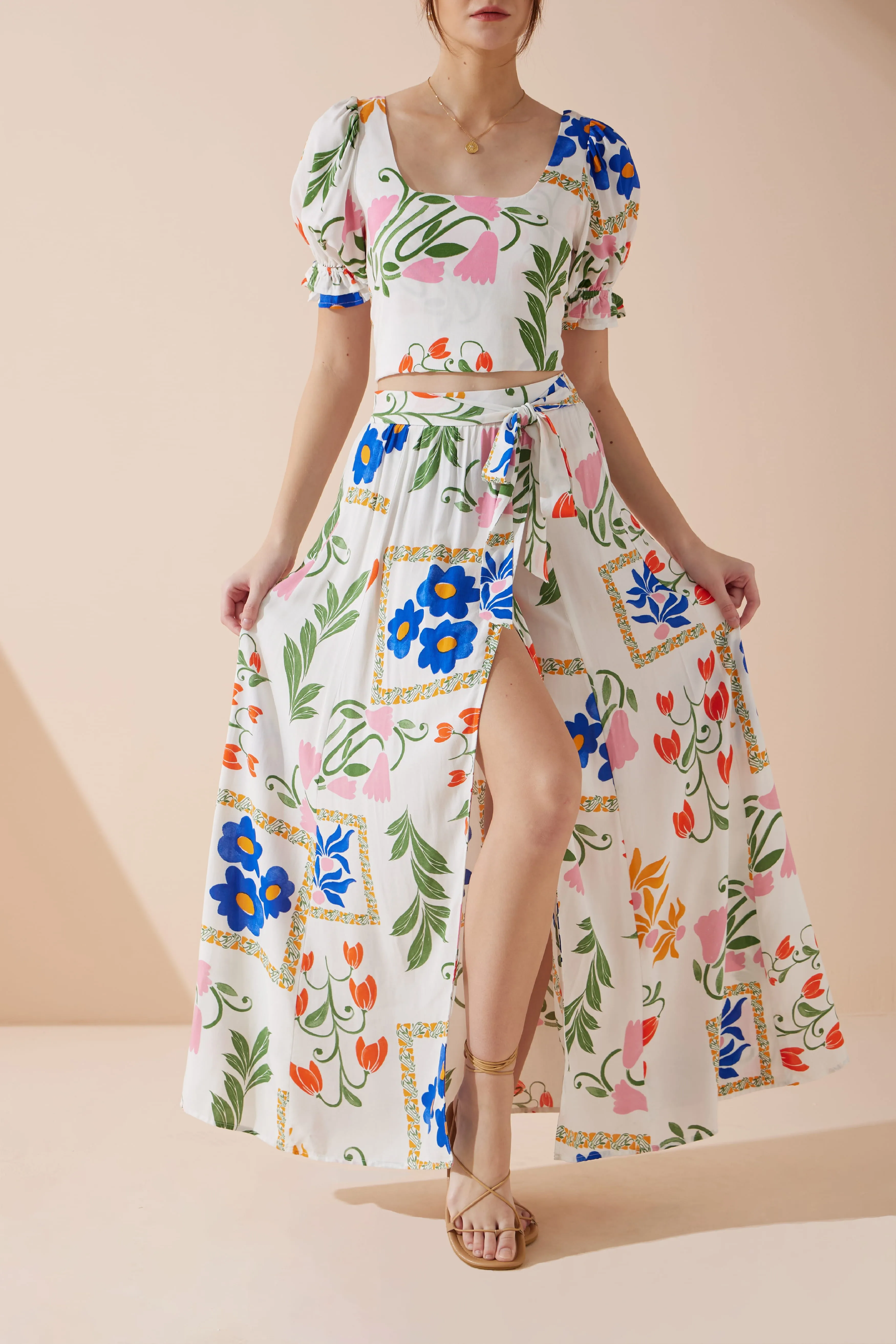 Calantha Multicolour Floral Maxi Skirt