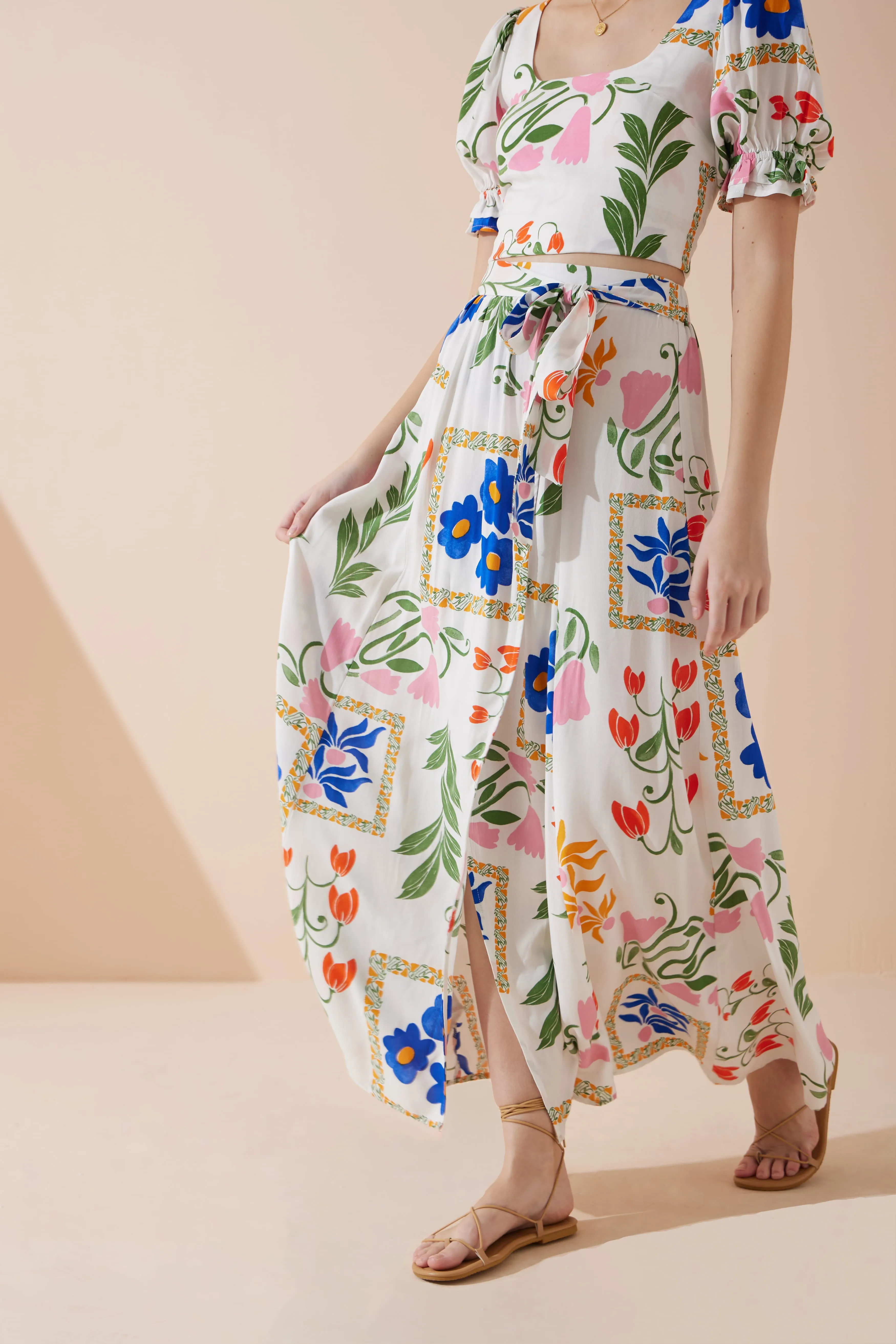 Calantha Multicolour Floral Maxi Skirt