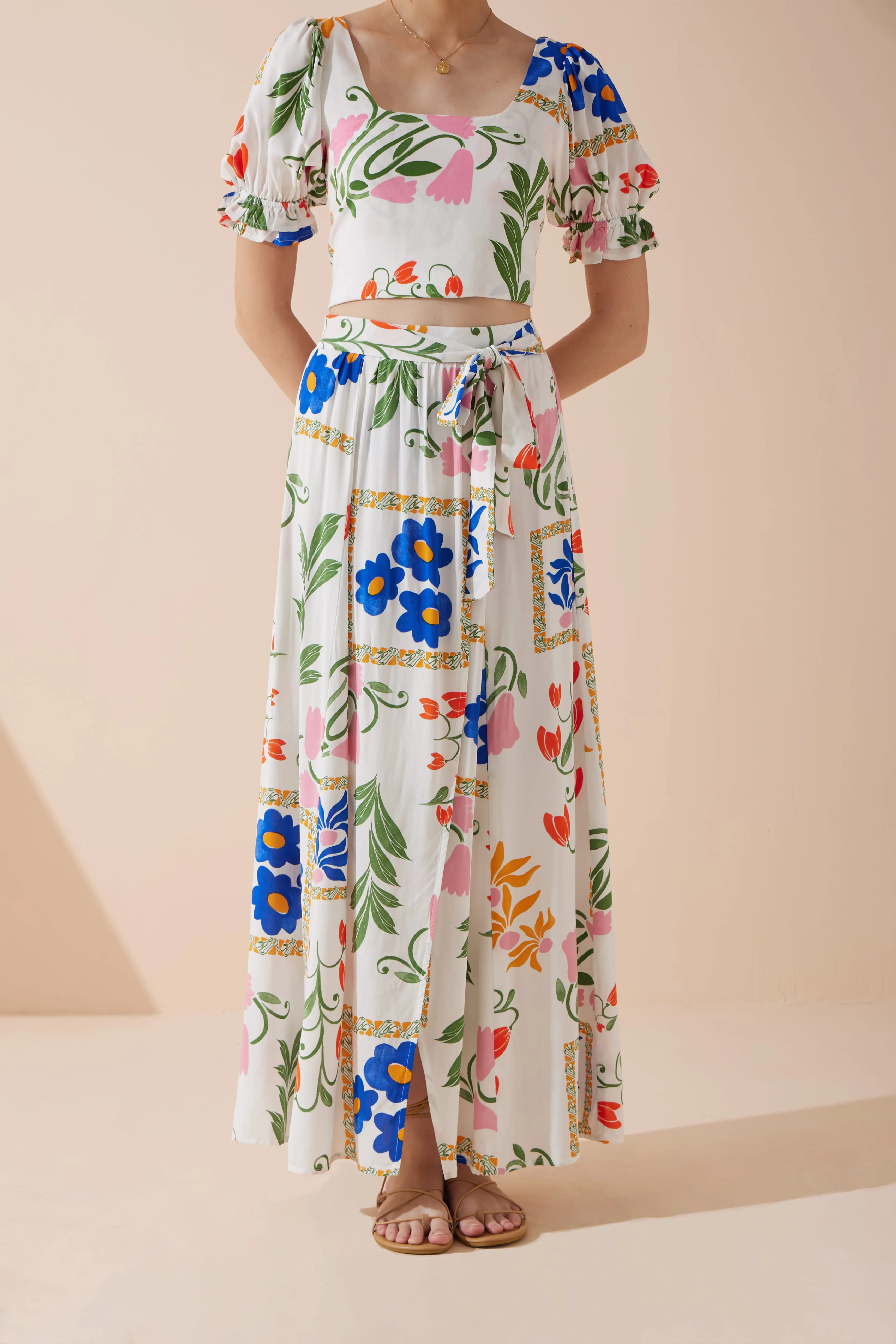 Calantha Multicolour Floral Maxi Skirt