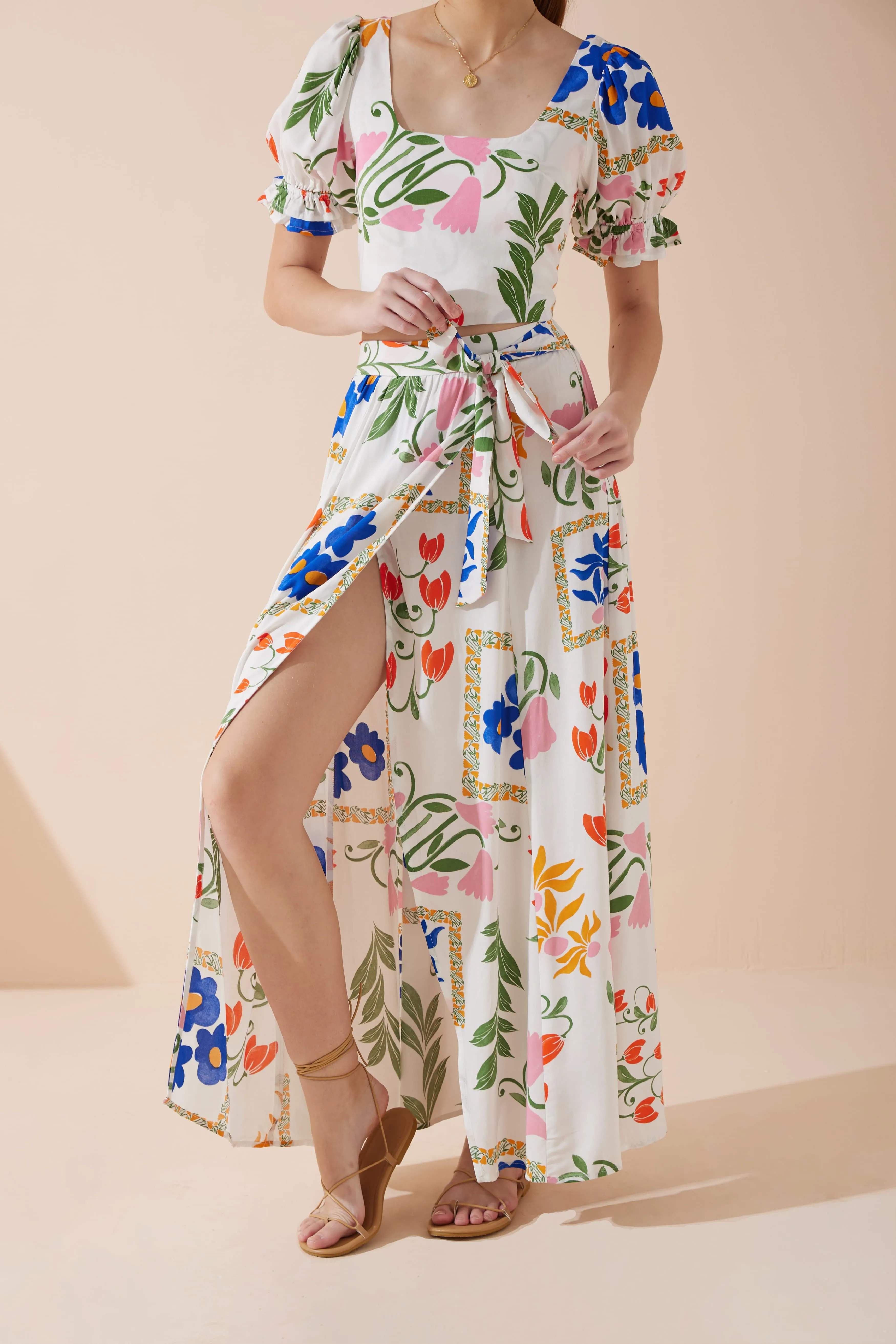 Calantha Multicolour Floral Maxi Skirt