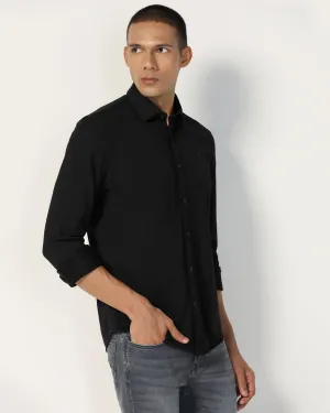 Casual Black Solid Shirt - Pareto