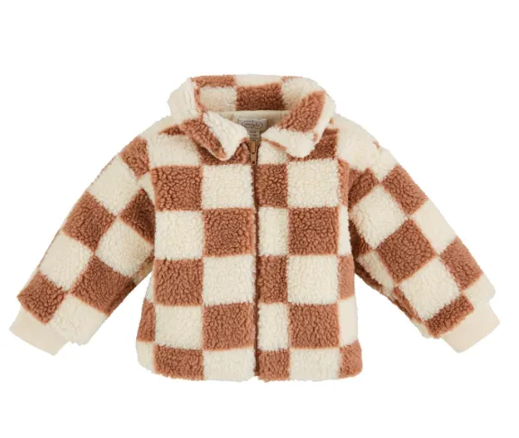 Checkered Sherpa Jacket