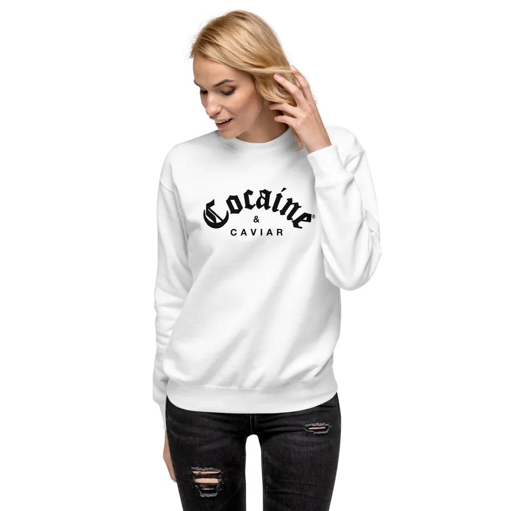 COCAINE & CAVIAR BRICK WHITE SWEATSHIRT