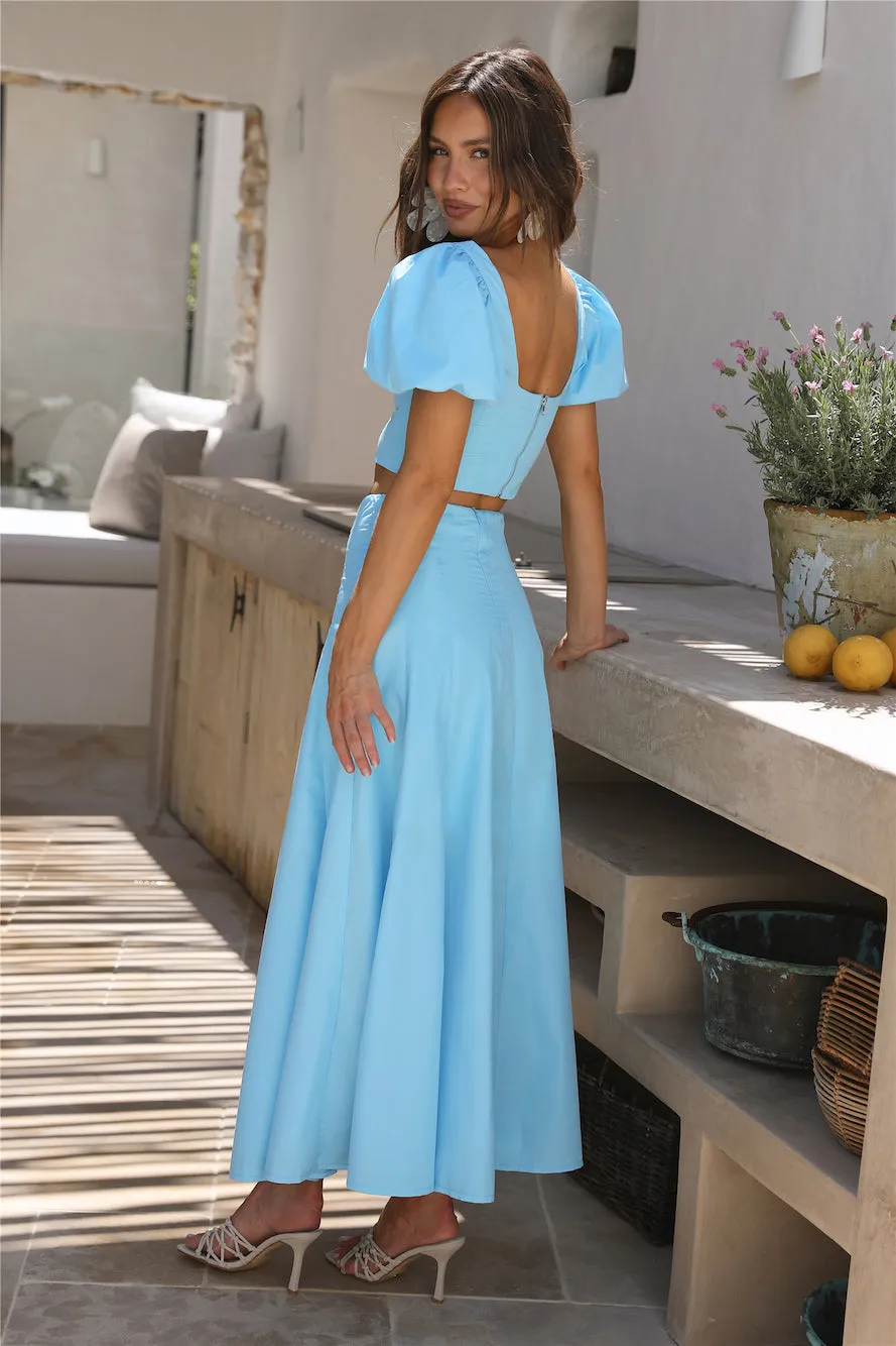 Cool And Calm Maxi Skirt Blue