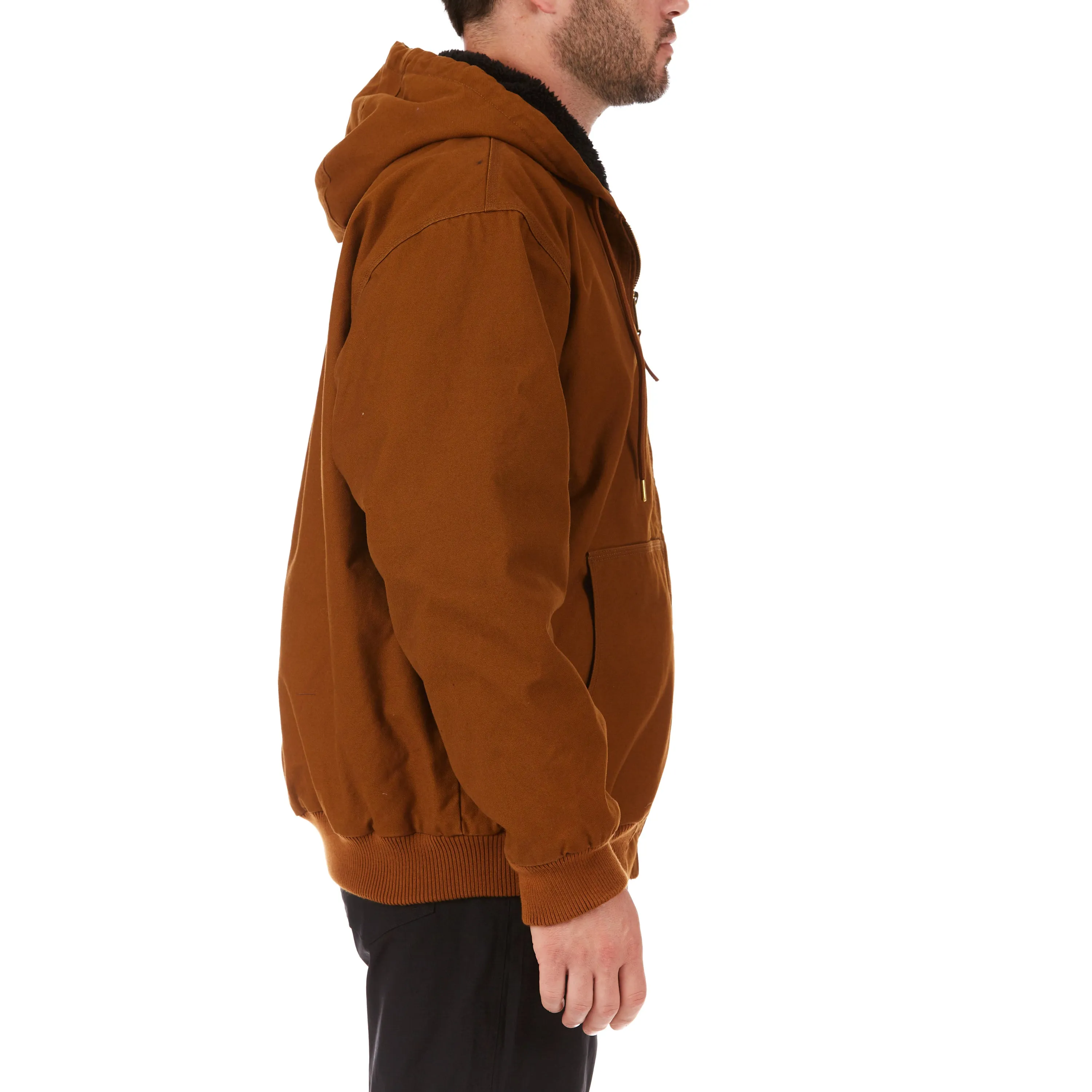 COTTON CANVAS SHERPA-LINED JACKET