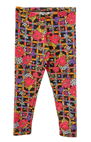 Cotton Floral Kids Leggings (size 10)