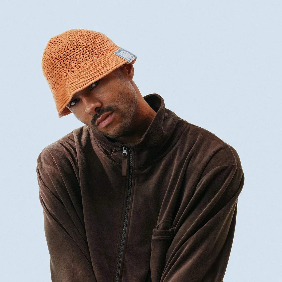 COTTON KNIT HAT - Orange