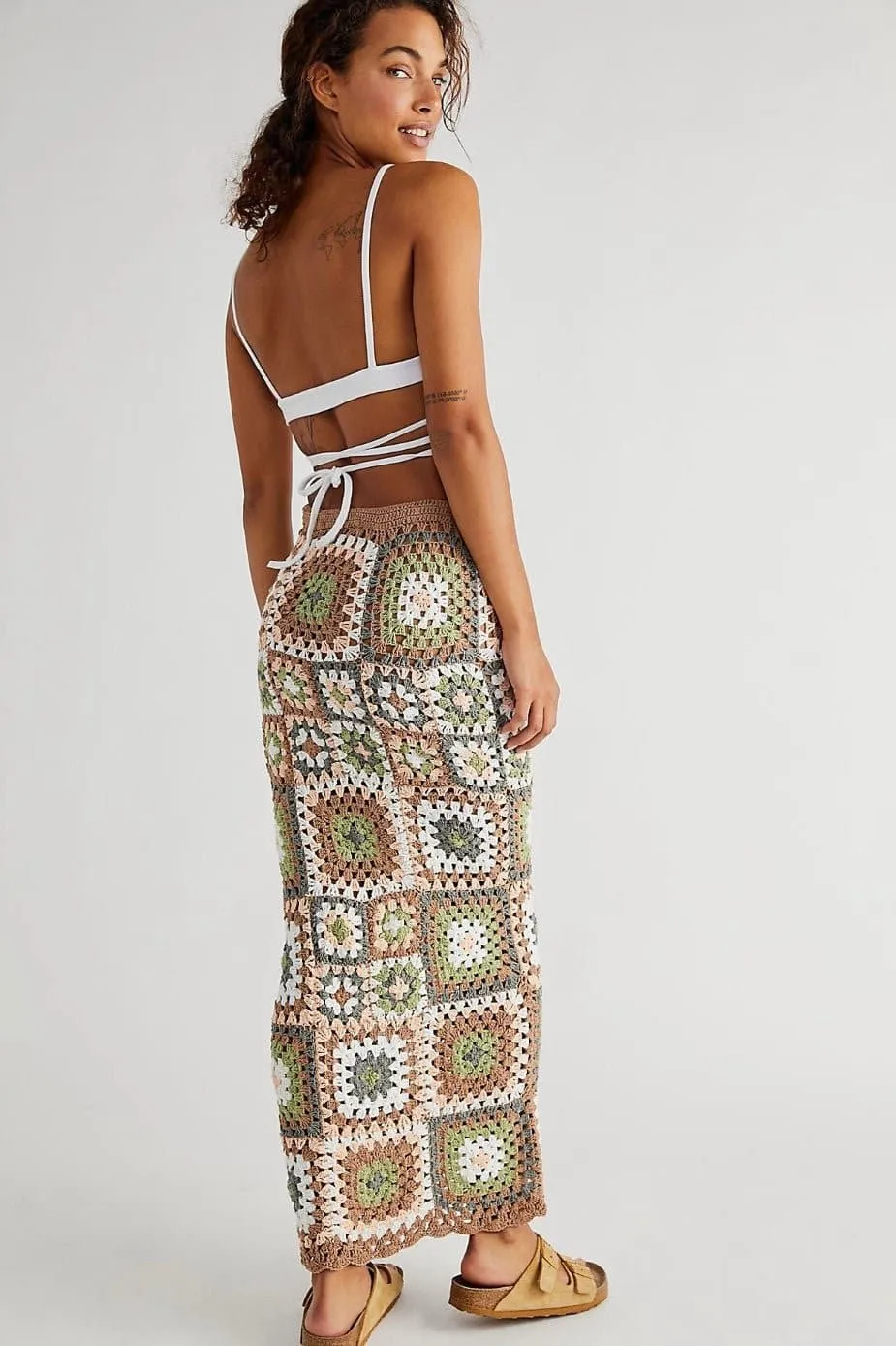 CROCHET DREAM MAXI SKIRT LISA X FREE PEOPLE