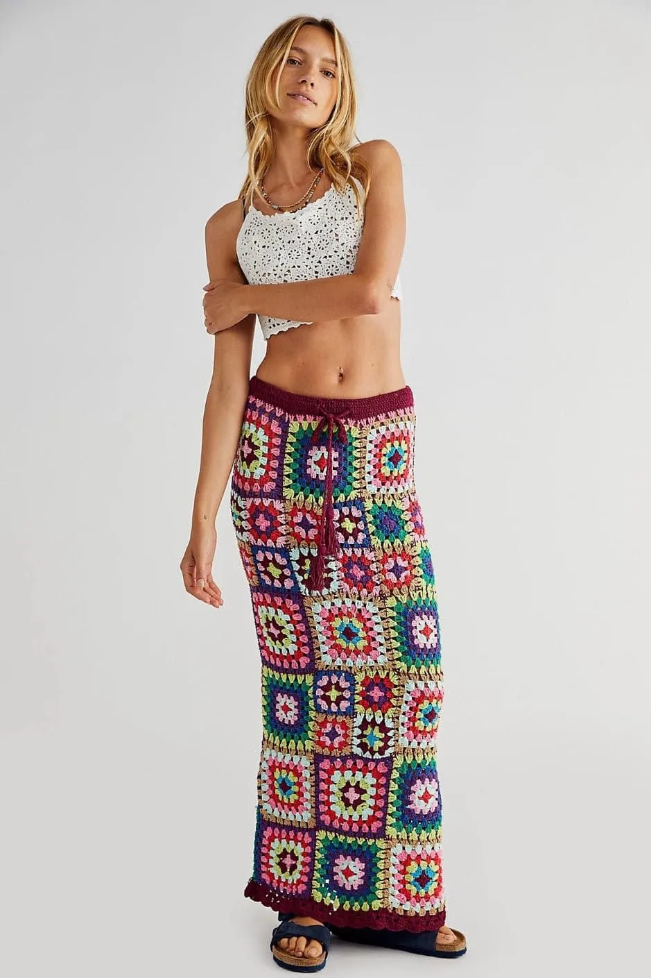 CROCHET DREAM MAXI SKIRT LISA X FREE PEOPLE