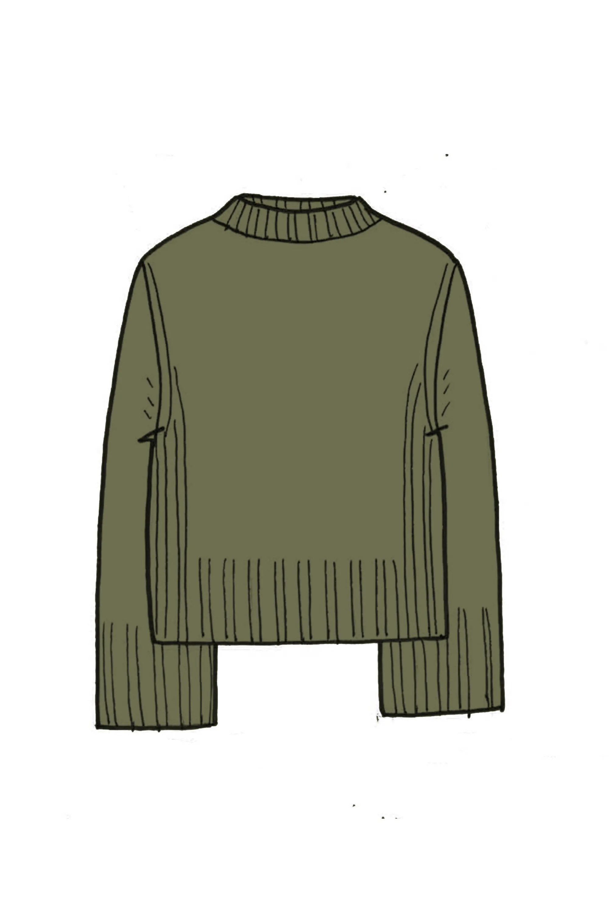 Cropped Cashmere Sweatshirt - Made to Order