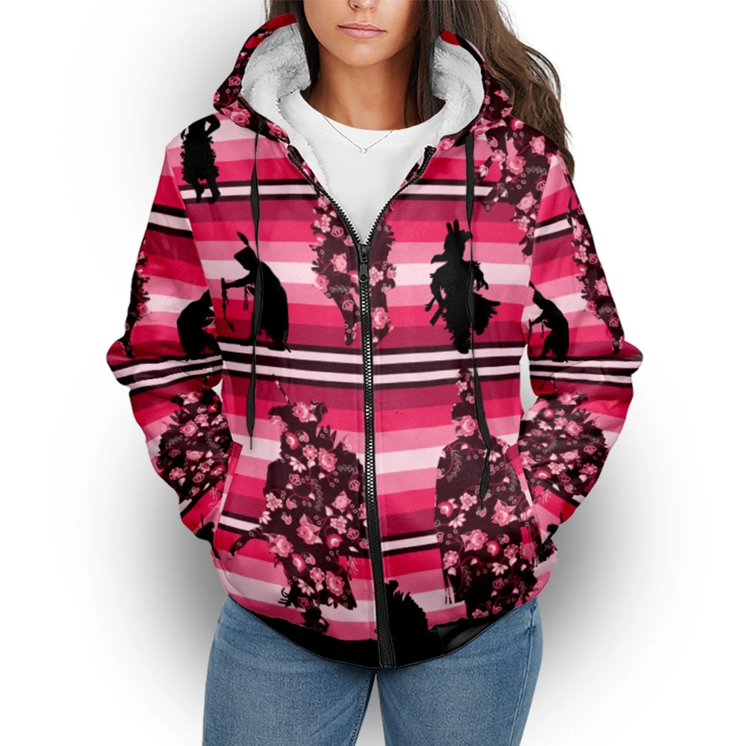 Dancers Floral Amour Sherpa Hoodie