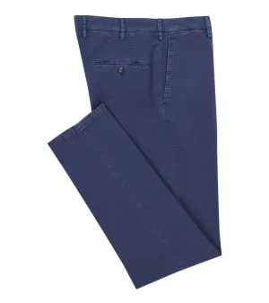 Dark Blue Washed Cotton Chino