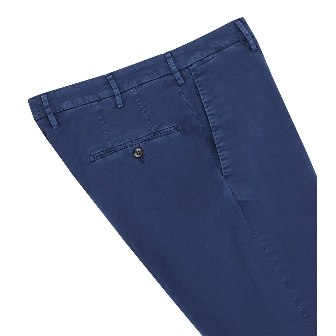 Dark Blue Washed Cotton Chino