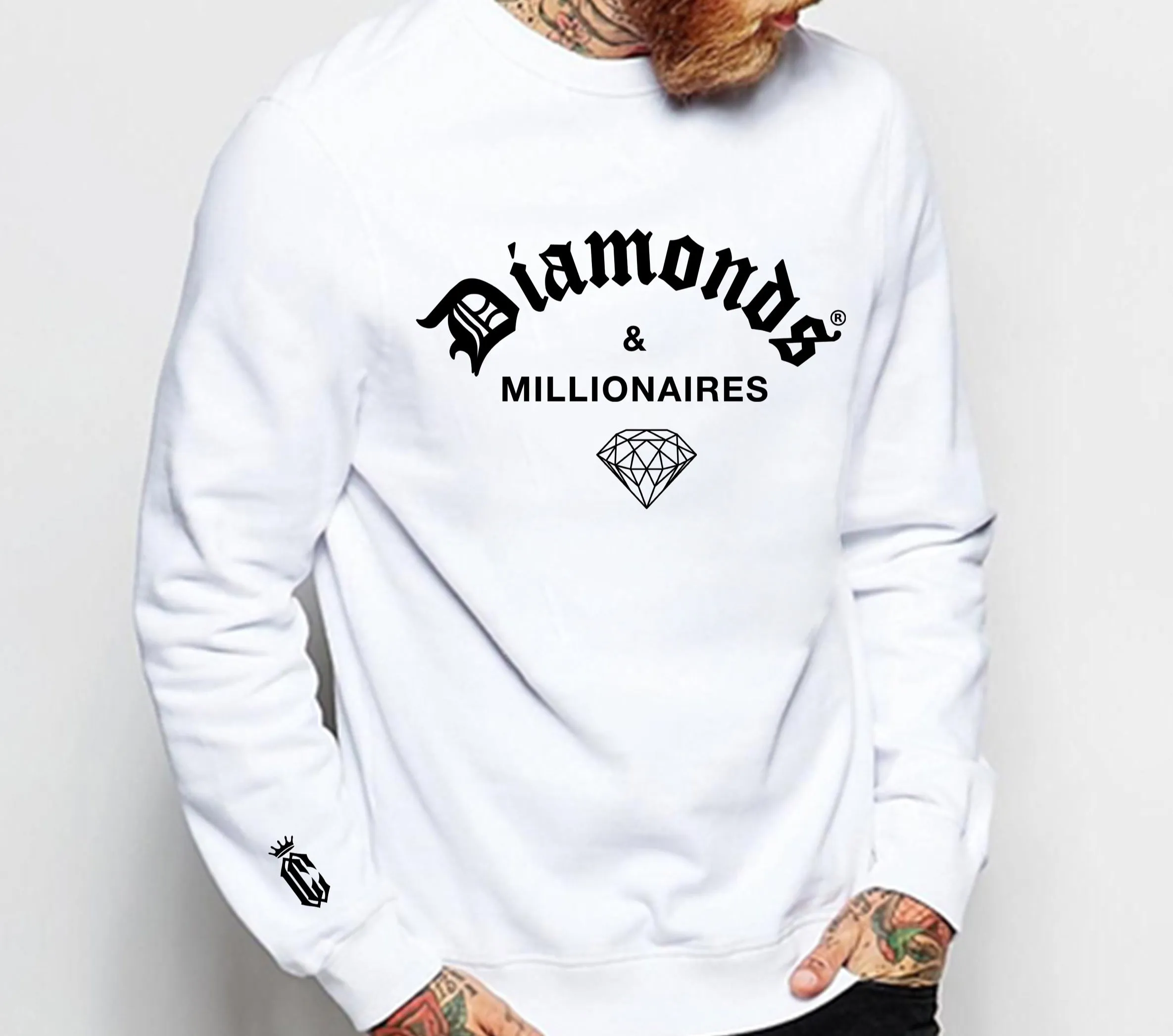 DIAMONDS & MILLIONAIRES GEO SWEATSHIRT