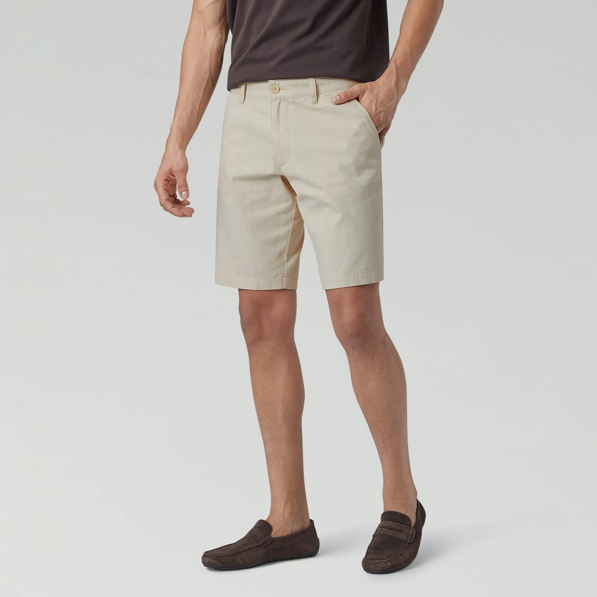 Element Cotton Chinos Shorts For Men Latte Brown