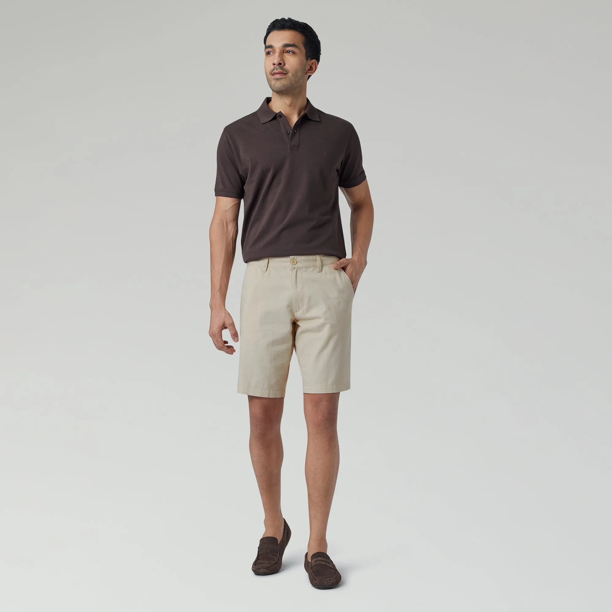 Element Cotton Chinos Shorts For Men Latte Brown