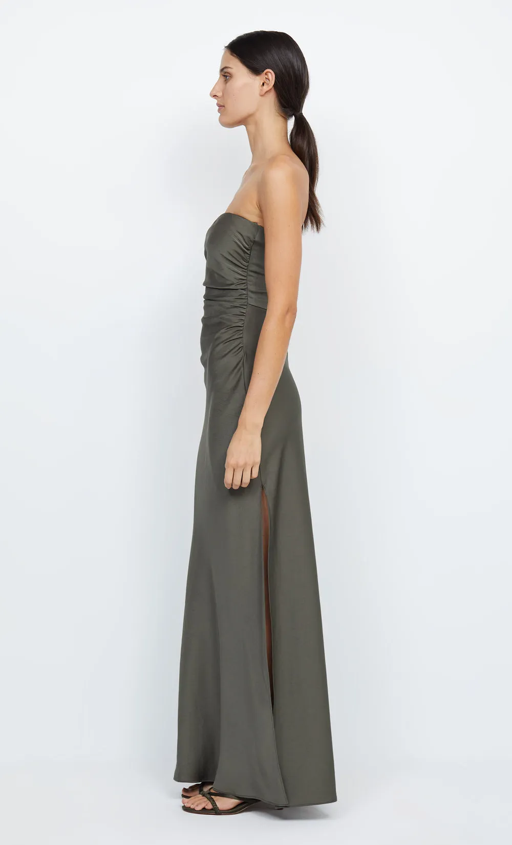 ETERNITY STRAPLESS MAXI DRESS - DARK WILLOW